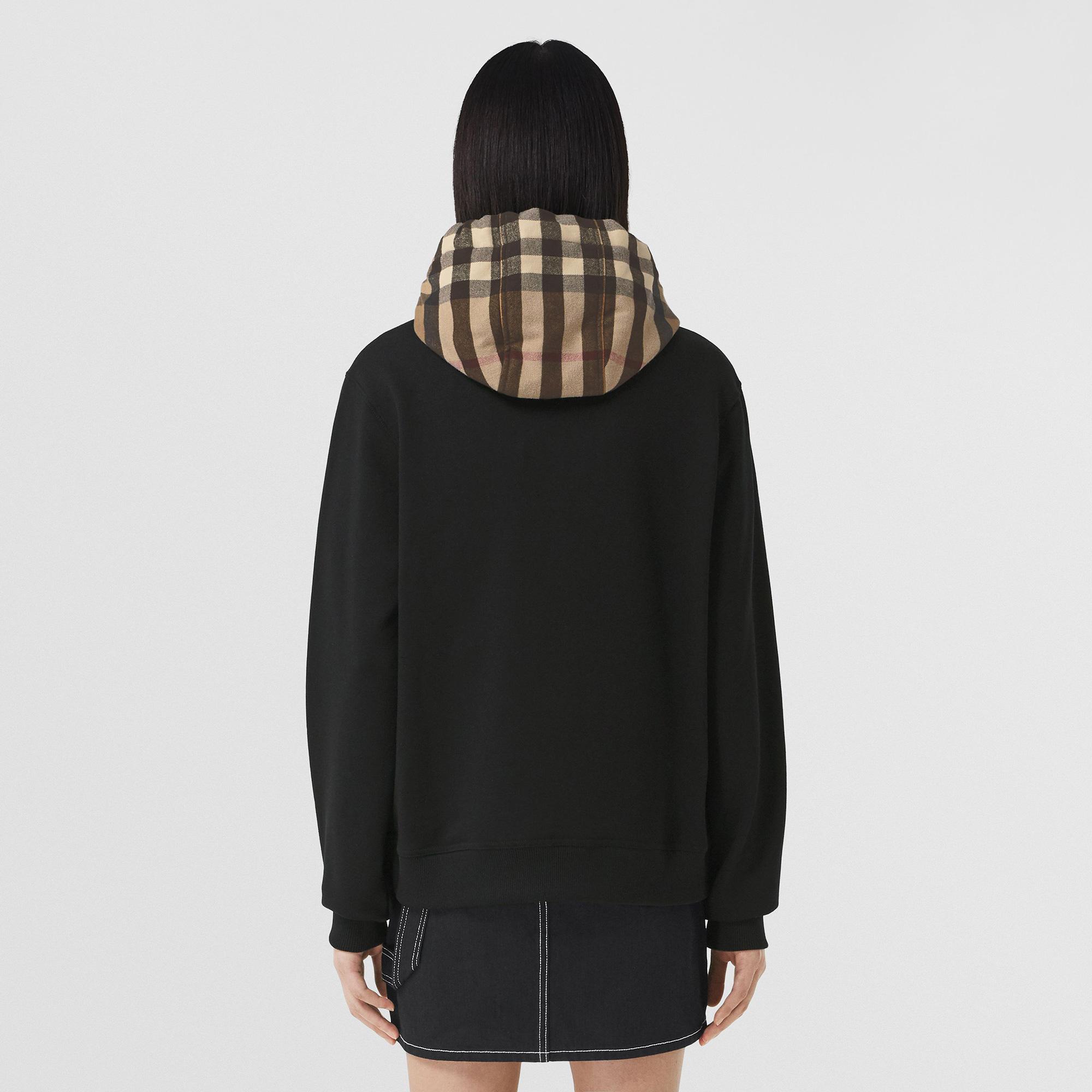 Burberry Poulter Hood Cotton Kadın Siyah Hoodie