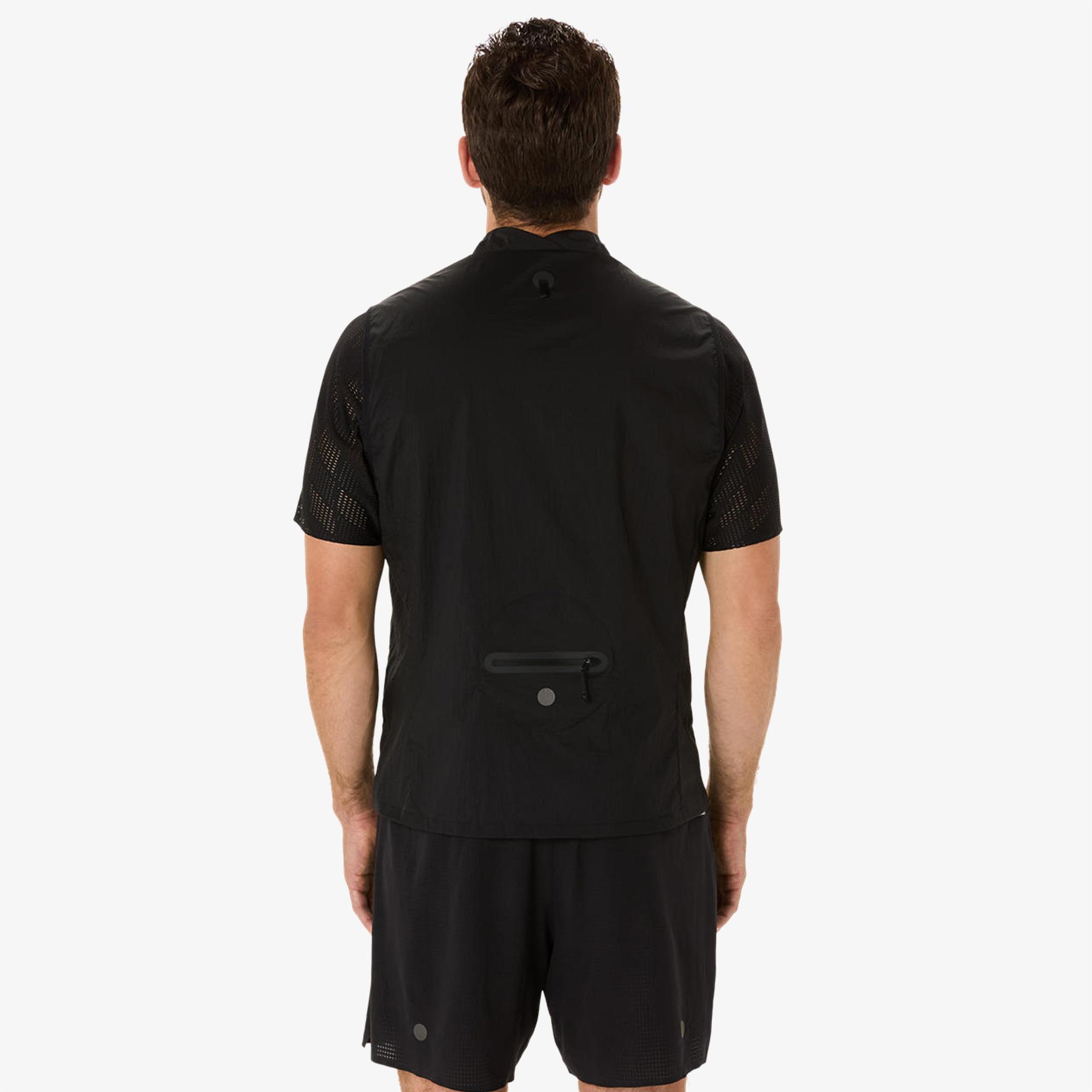 Asics Metarun Packable Gilet Erkek Siyah Koşu Yelek