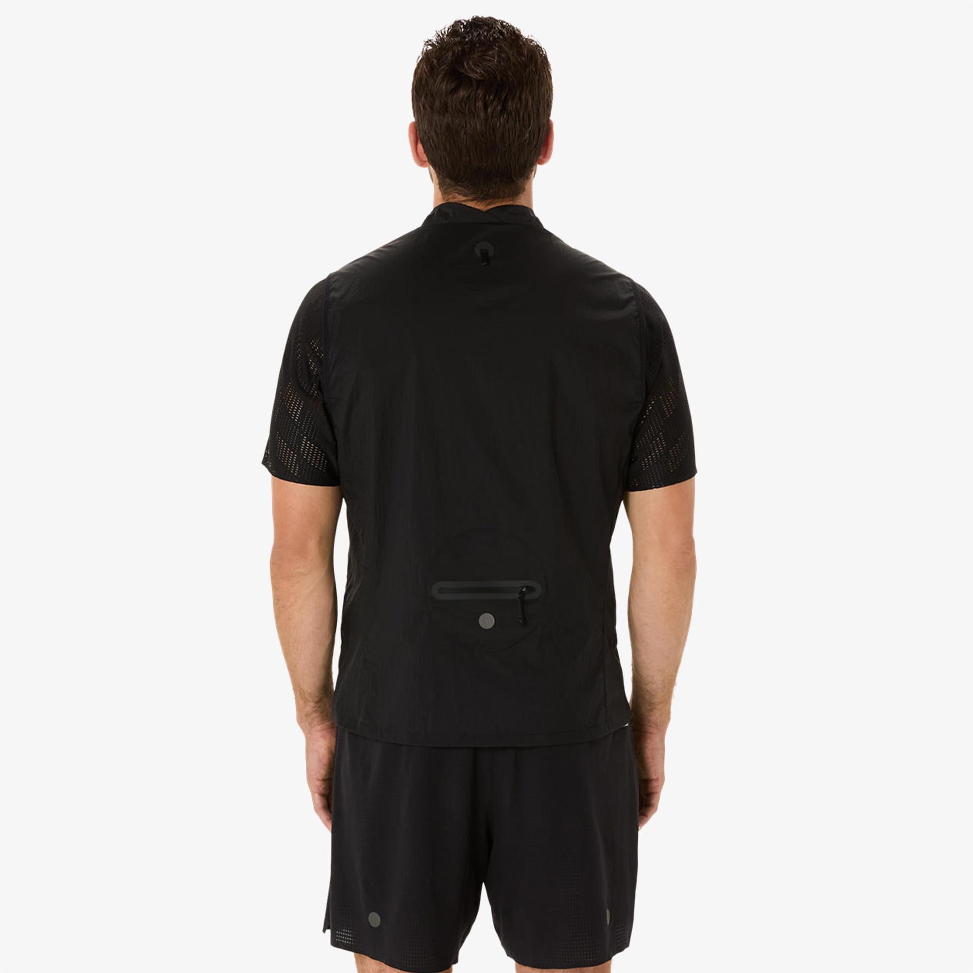 Asics Metarun Packable Gilet Erkek Siyah Koşu Yelek