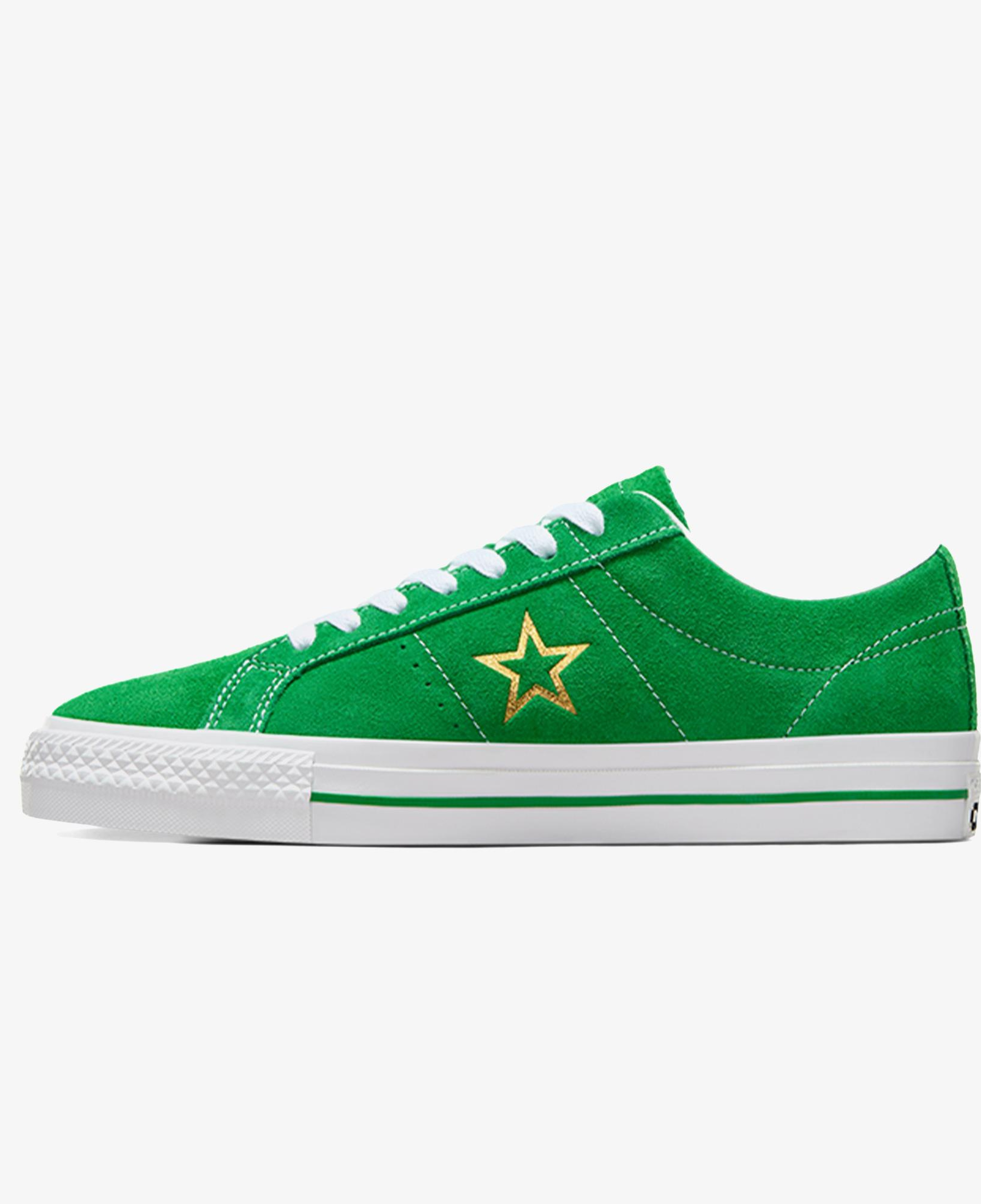 Converse Cons One Star Pro Unisex Yeşil Süet Sneaker