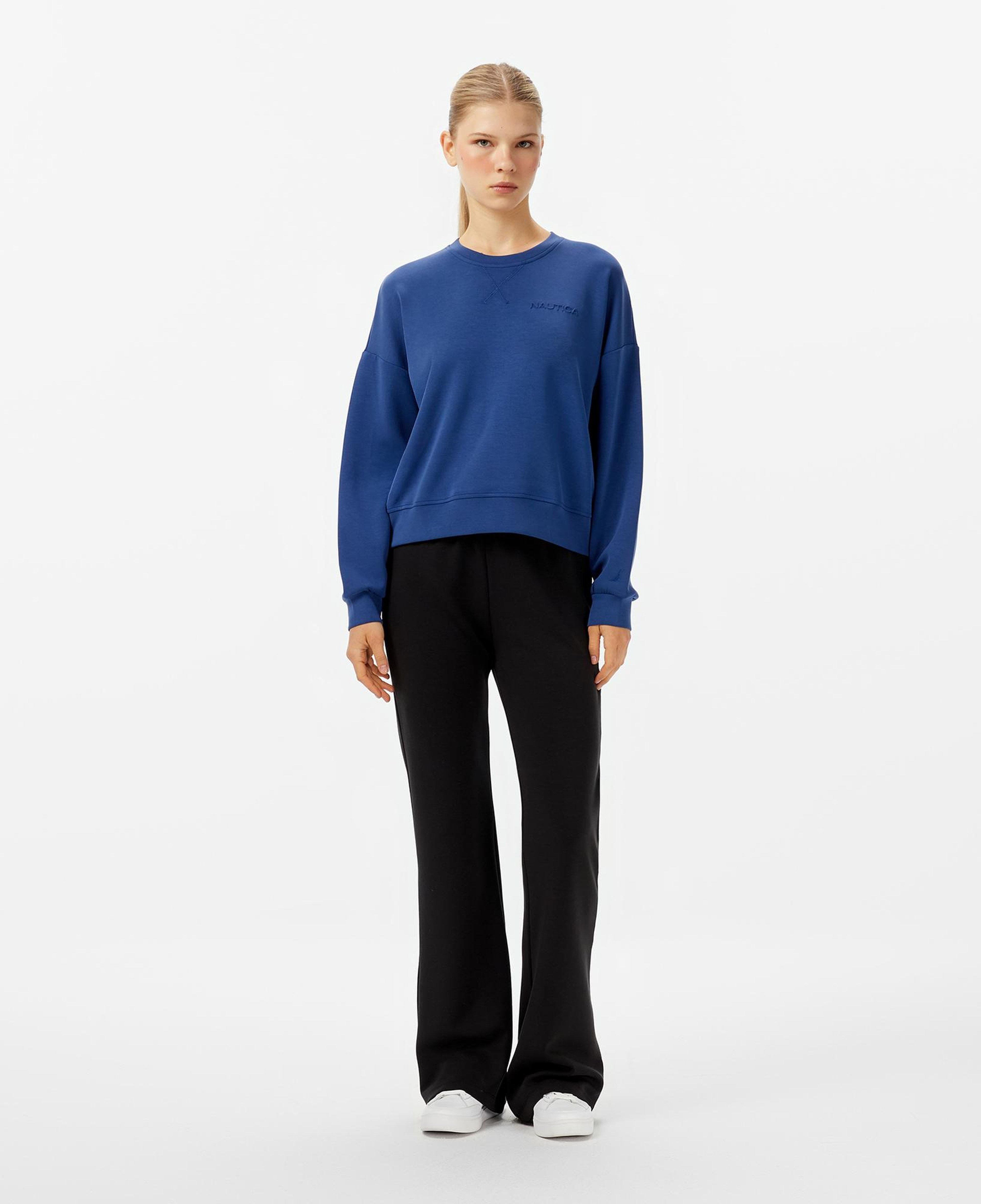 Nautica Kadın Mavi Regular Fit Sweatshirt