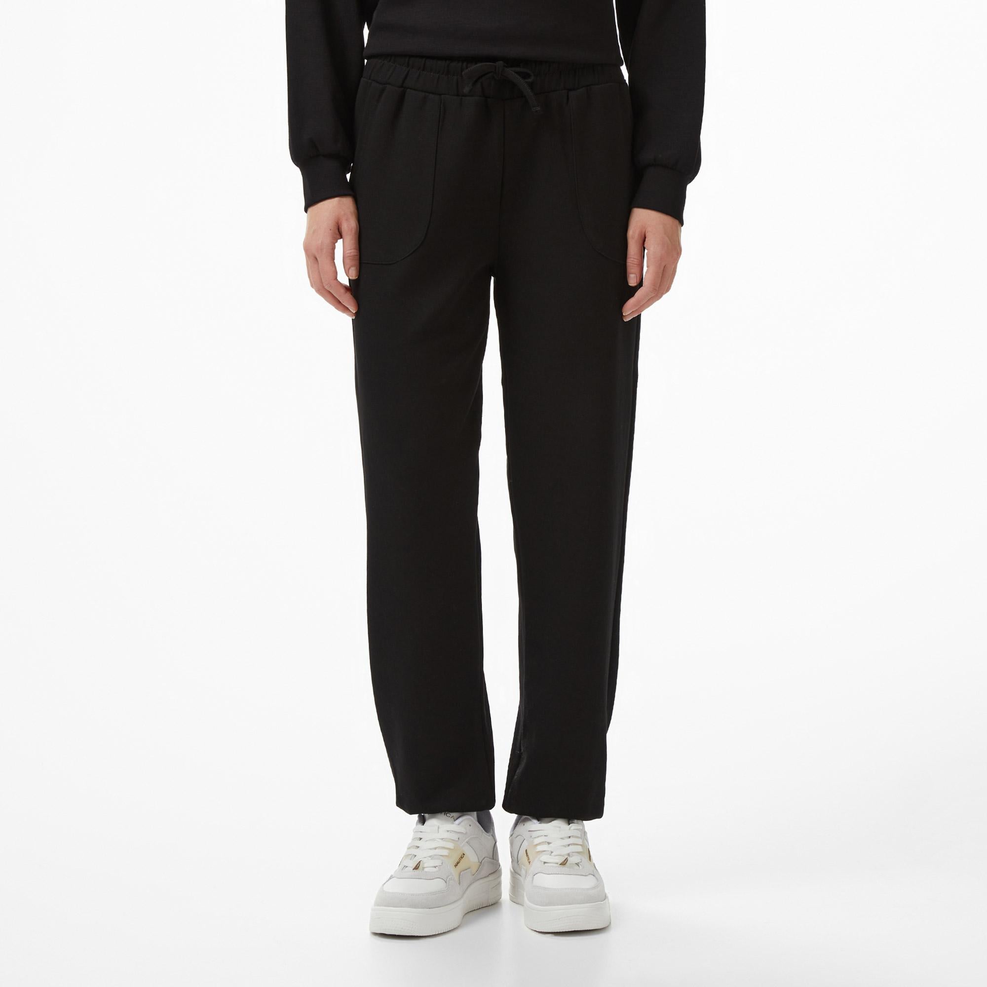 Nautica Kadın Siyah Regular Fit Eşofman Altı