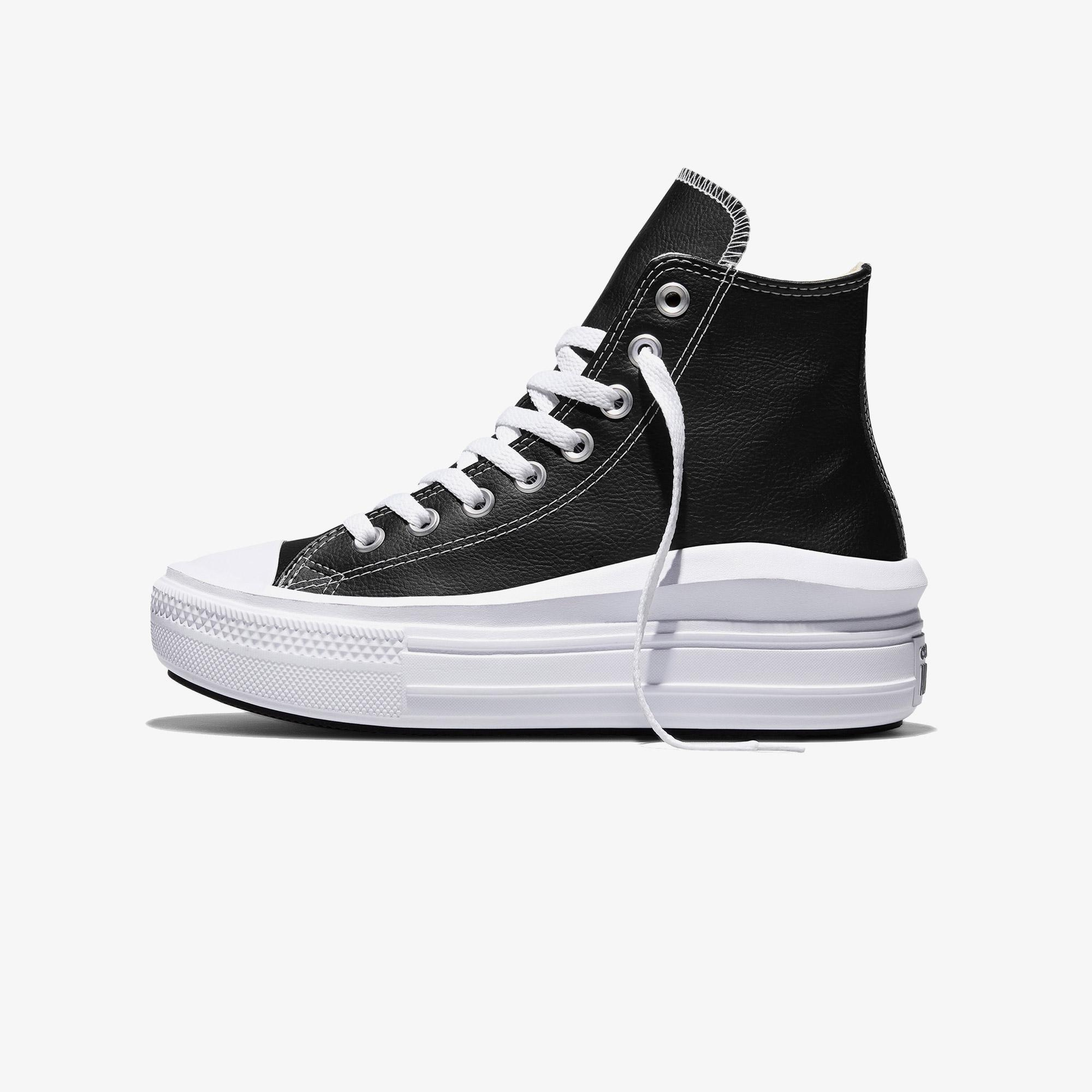 Converse Chuck Taylor All Star Move Platform Foundational Leather Kadın Siyah Sneaker