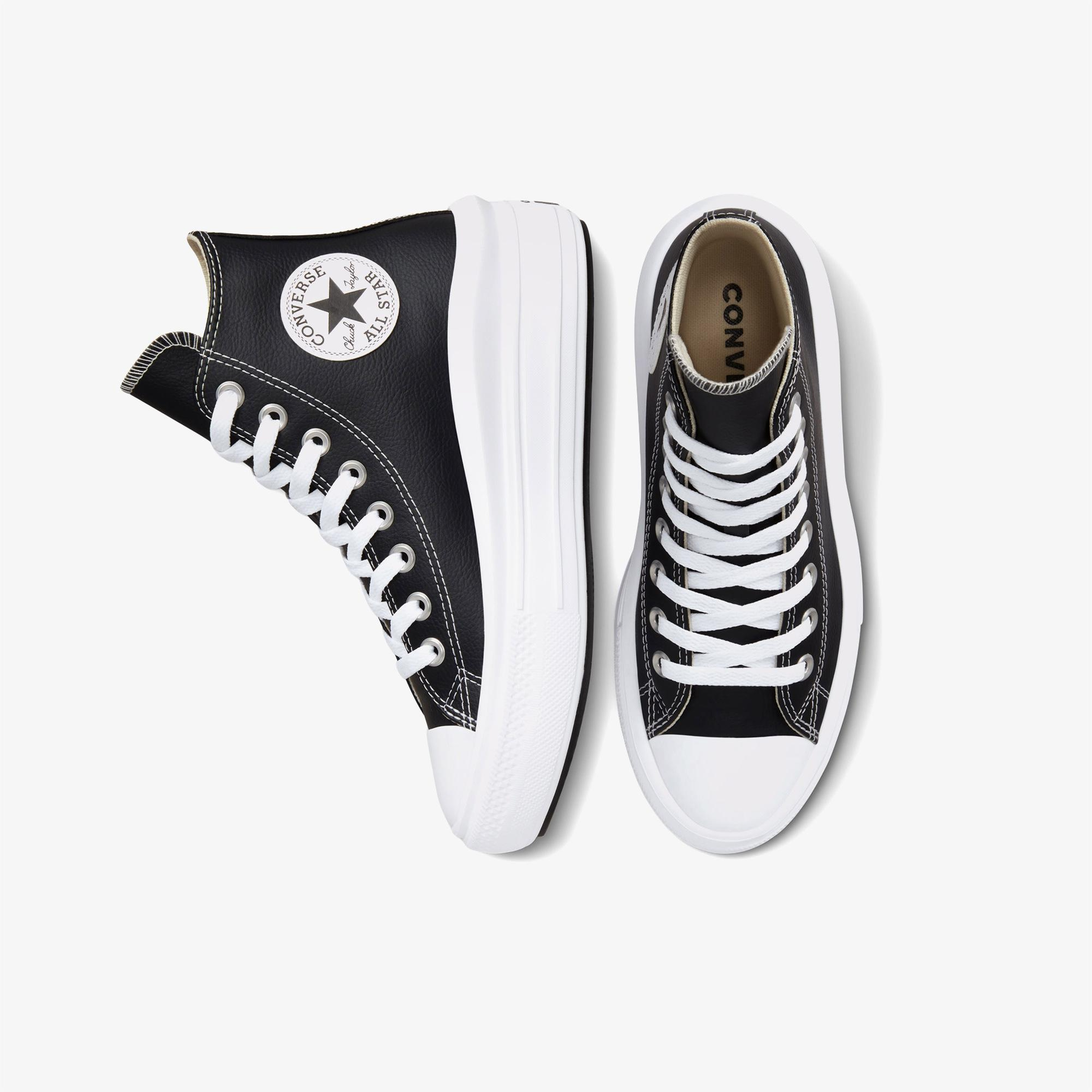 Converse Chuck Taylor All Star Move Platform Foundational Leather Kadın Siyah Sneaker