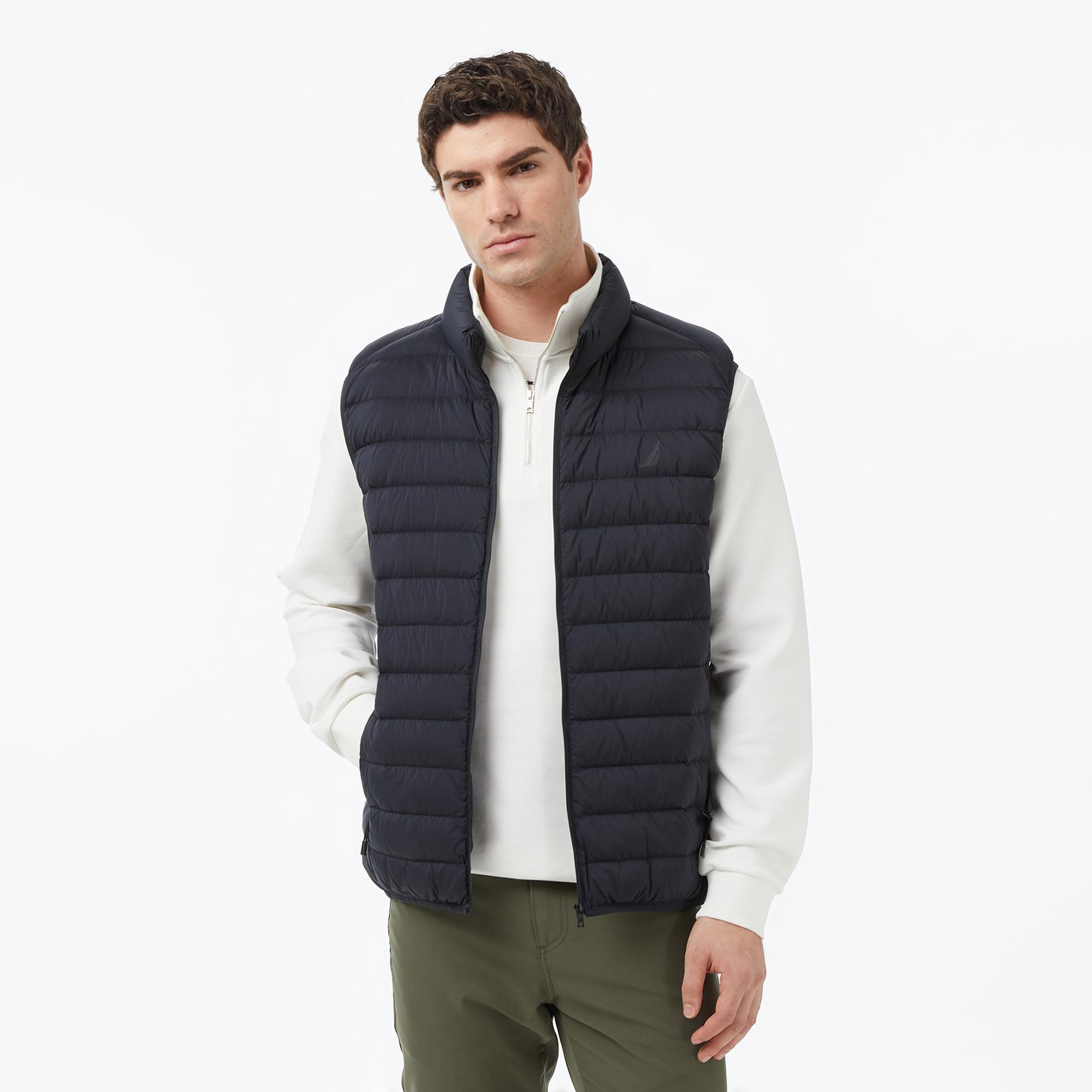 Nautica Erkek Siyah Regular Fit Su İtici Kaz Tüyü Yelek