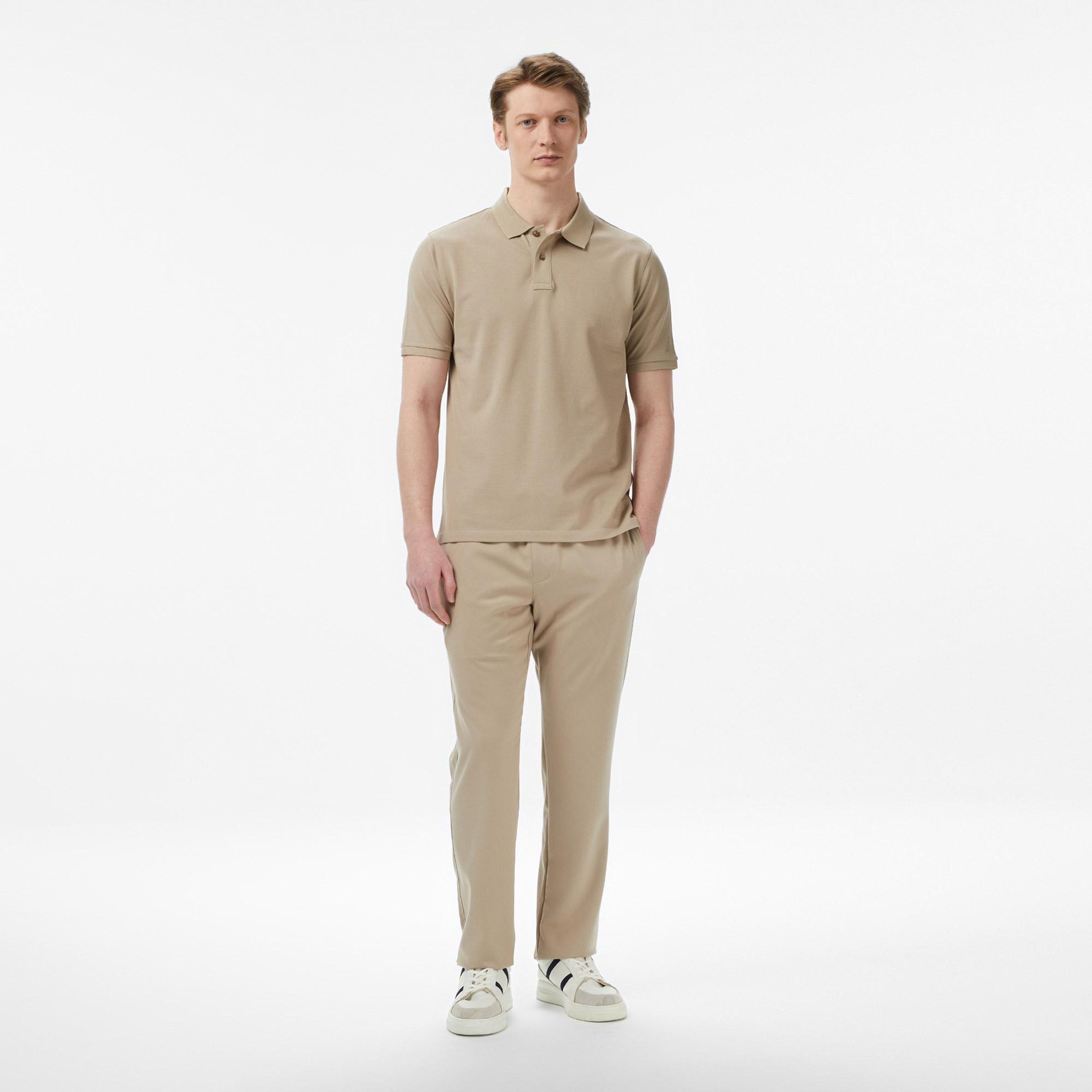 Nautica Erkek Bej Regular Fit Polo Yaka T-Shirt