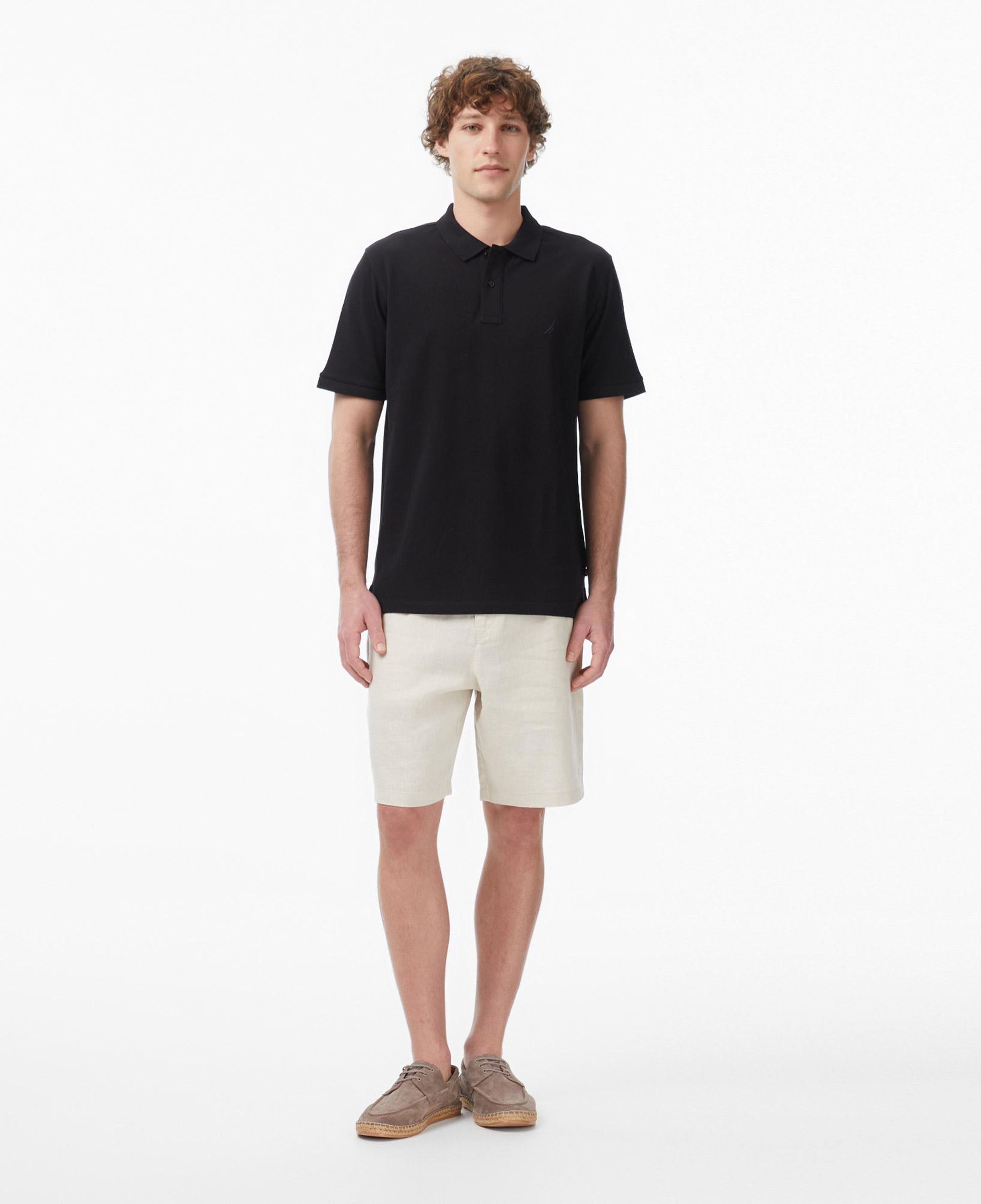 Nautica Erkek Siyah Regular Fit Polo Yaka T-Shirt