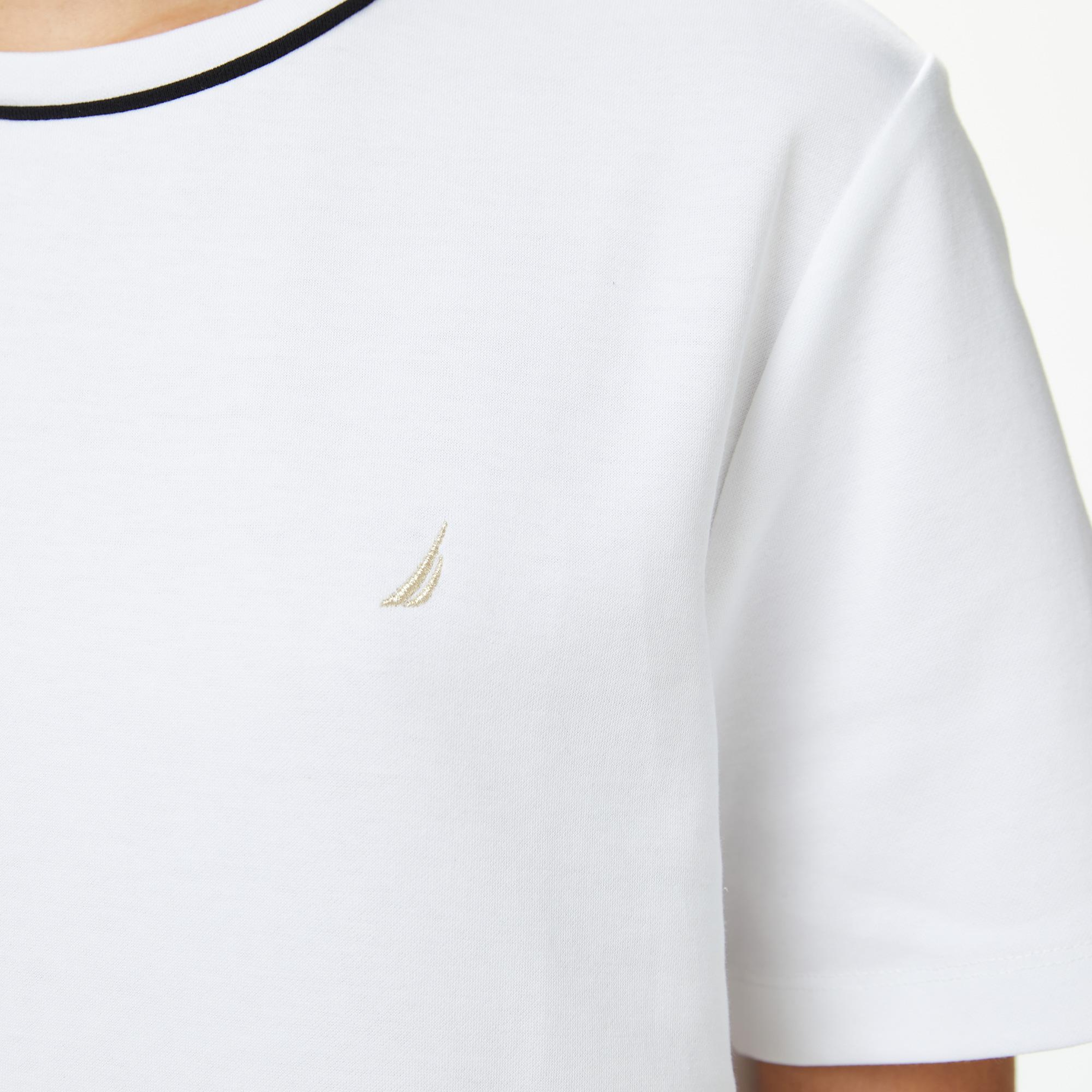 Nautica Kadın Beyaz Regular Fit T-Shirt