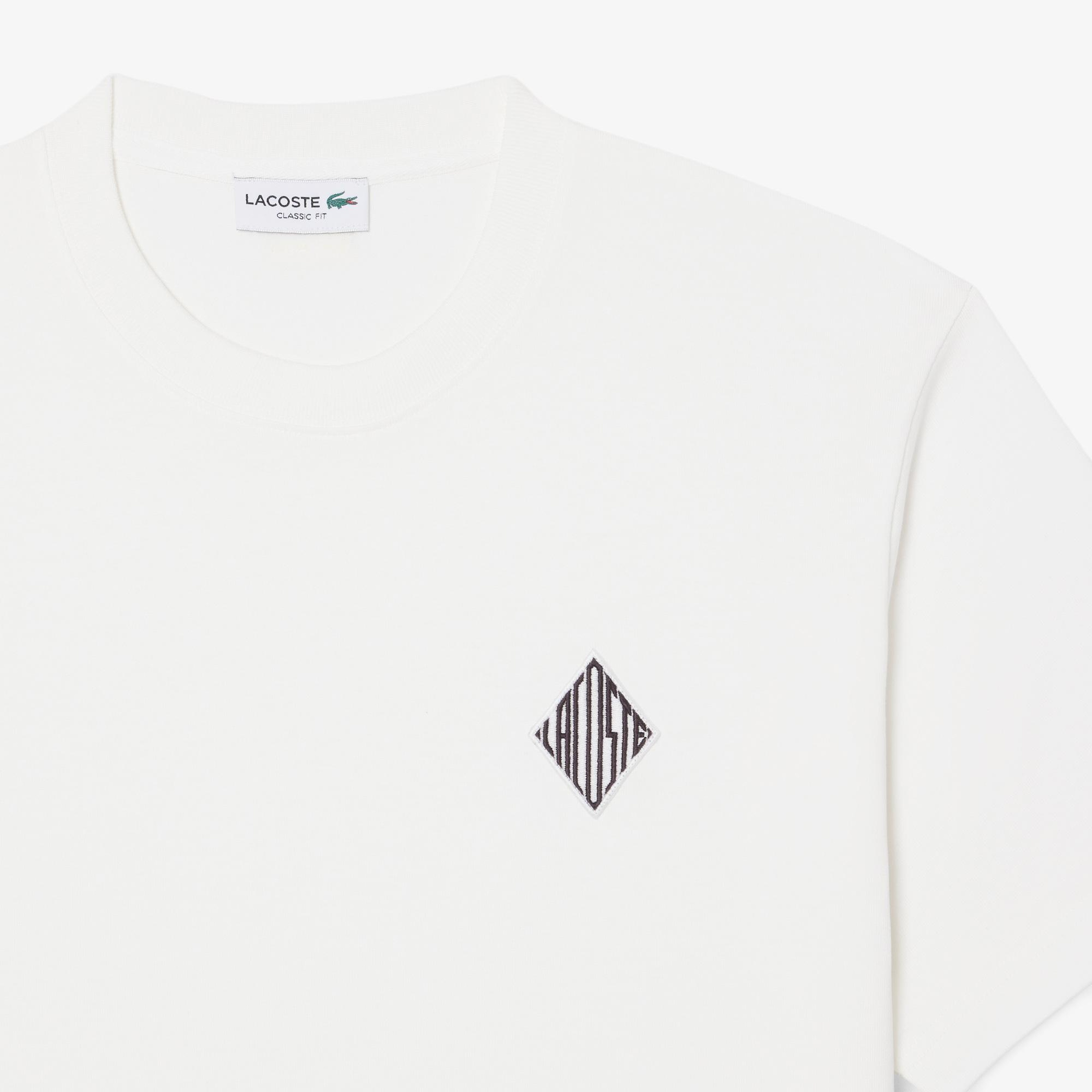 Lacoste Erkek Classic Fit Bisiklet Yaka Beyaz T-Shirt