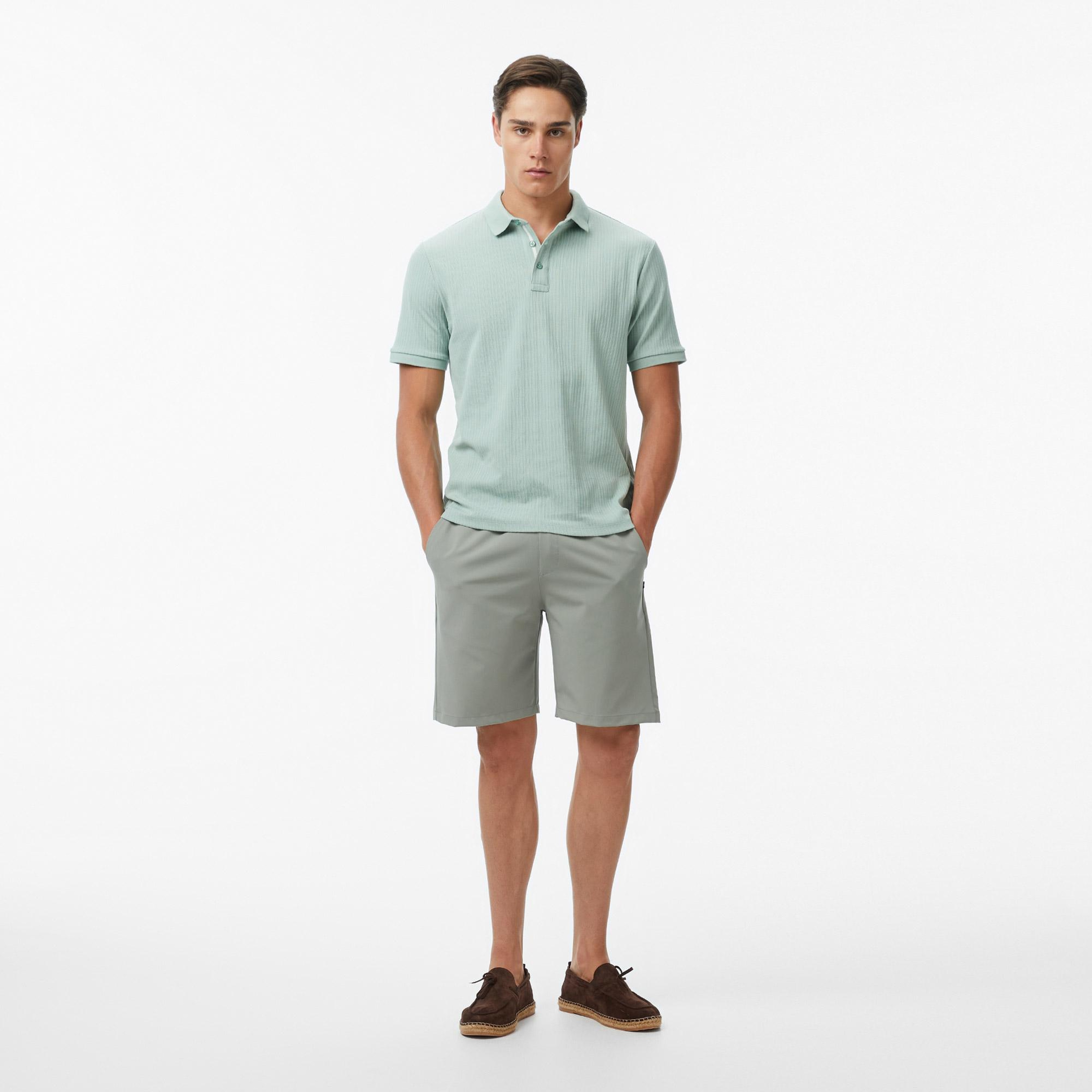 Nautica Erkek Yeşil Regular Fit Su İtici Şort