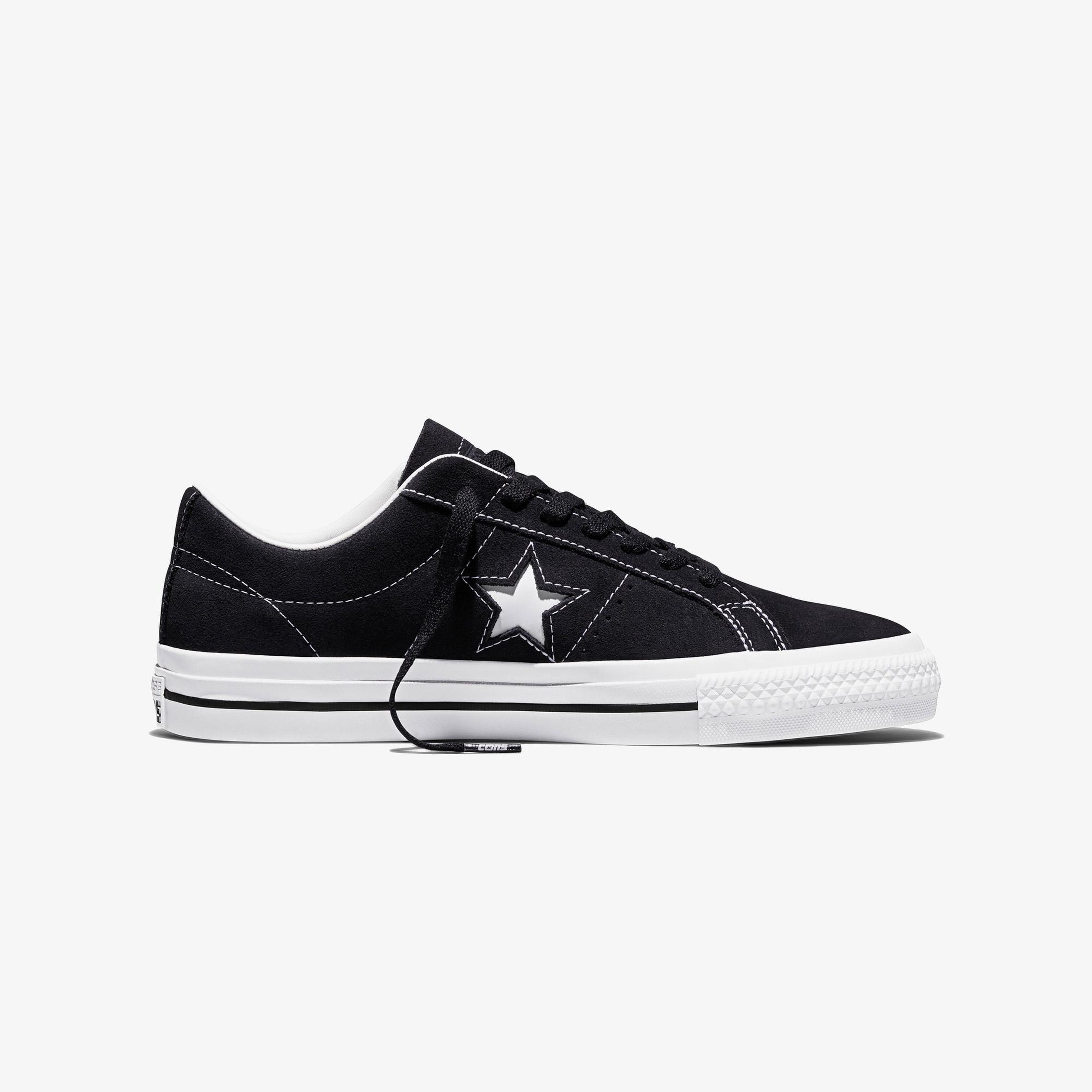 Converse Cons One Star Pro Unisex Siyah Süet Sneaker