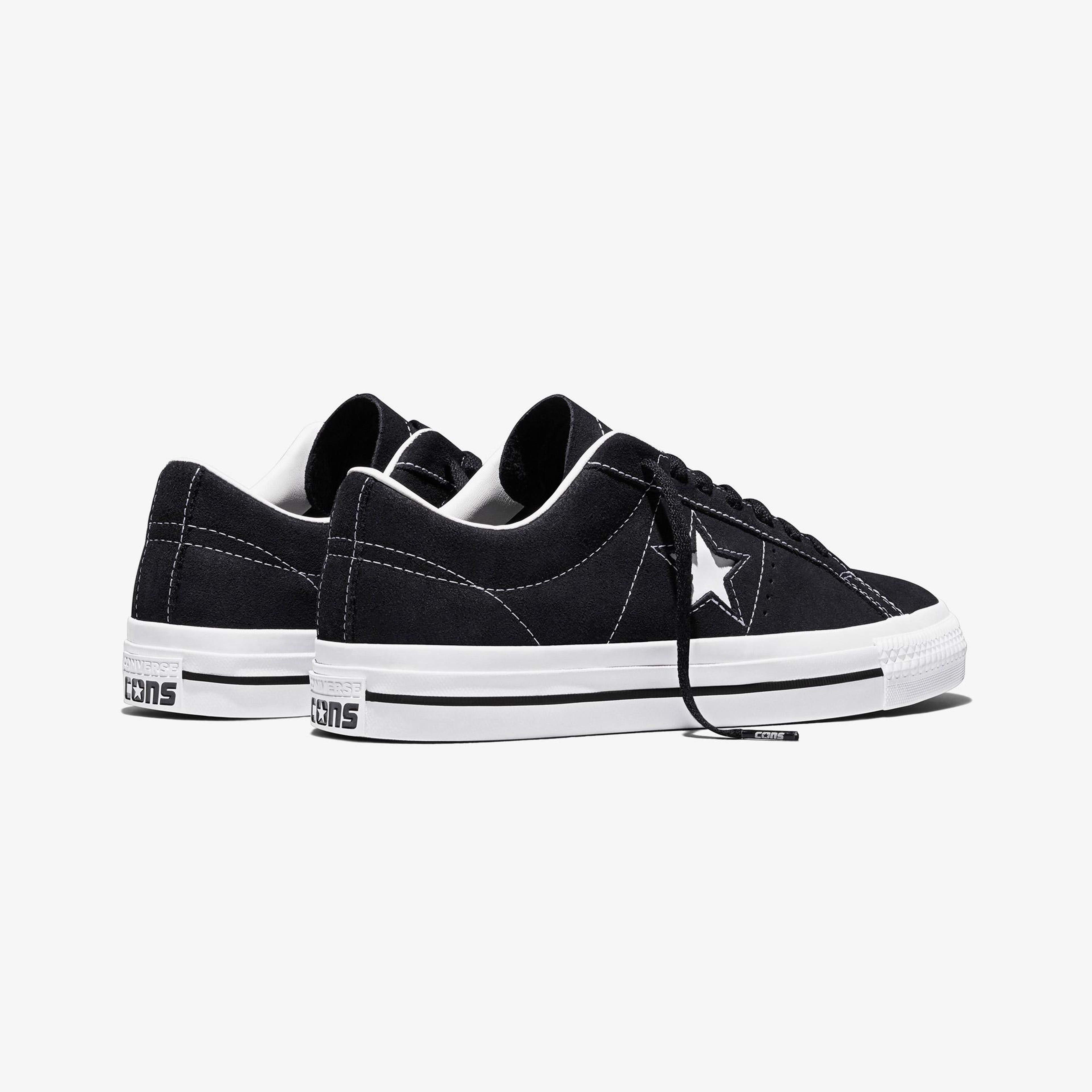 Converse Cons One Star Pro Unisex Siyah Süet Sneaker