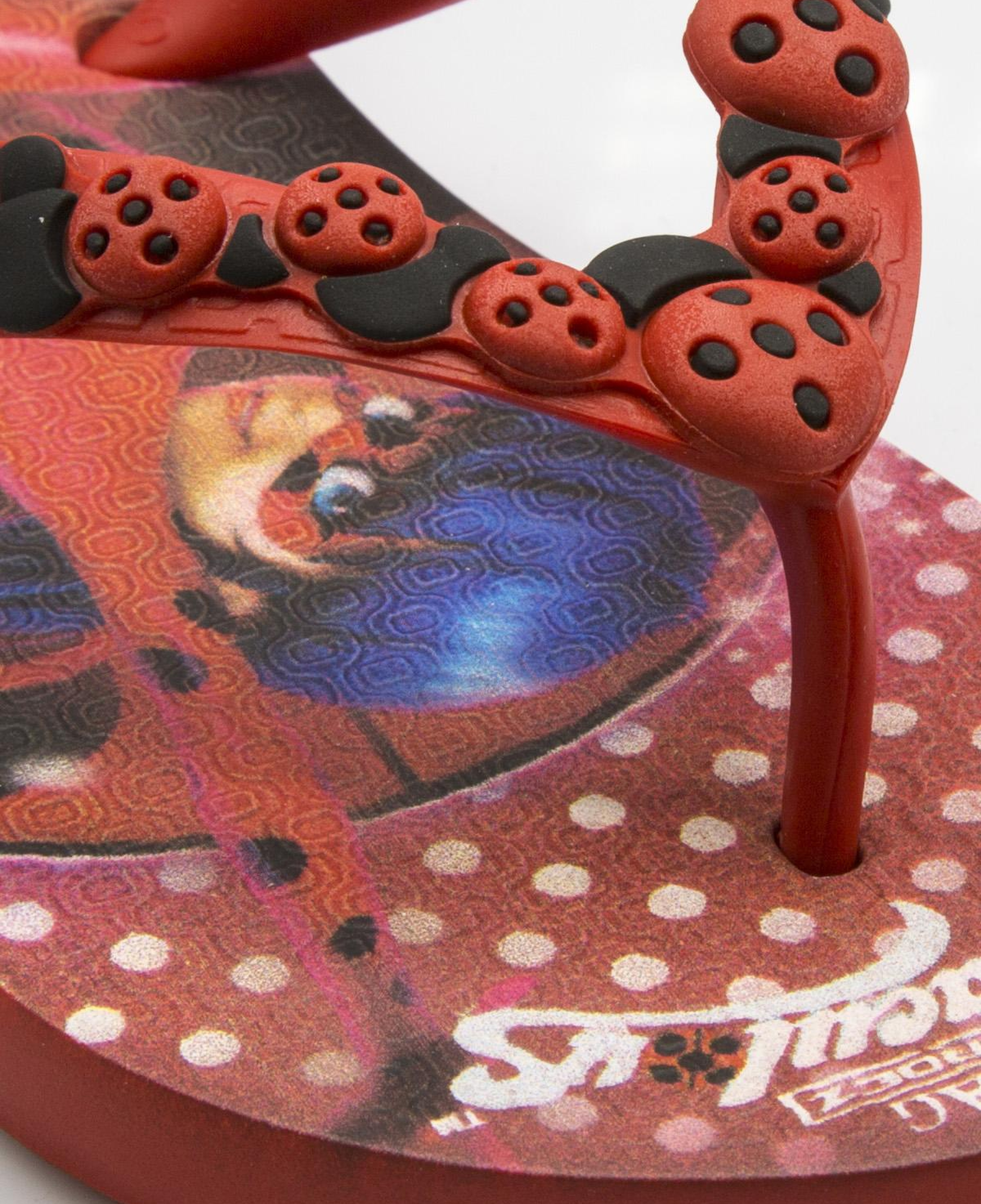 Ladybug Çocuk Parmak Arası Terlik Siyah Kırmızı 30/35