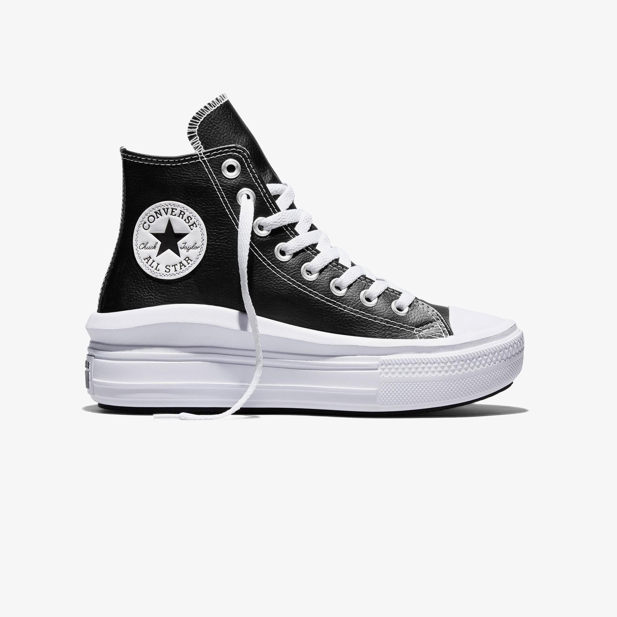 Converse Chuck Taylor All Star Move Platform Foundational Leather Kadın Siyah Sneaker