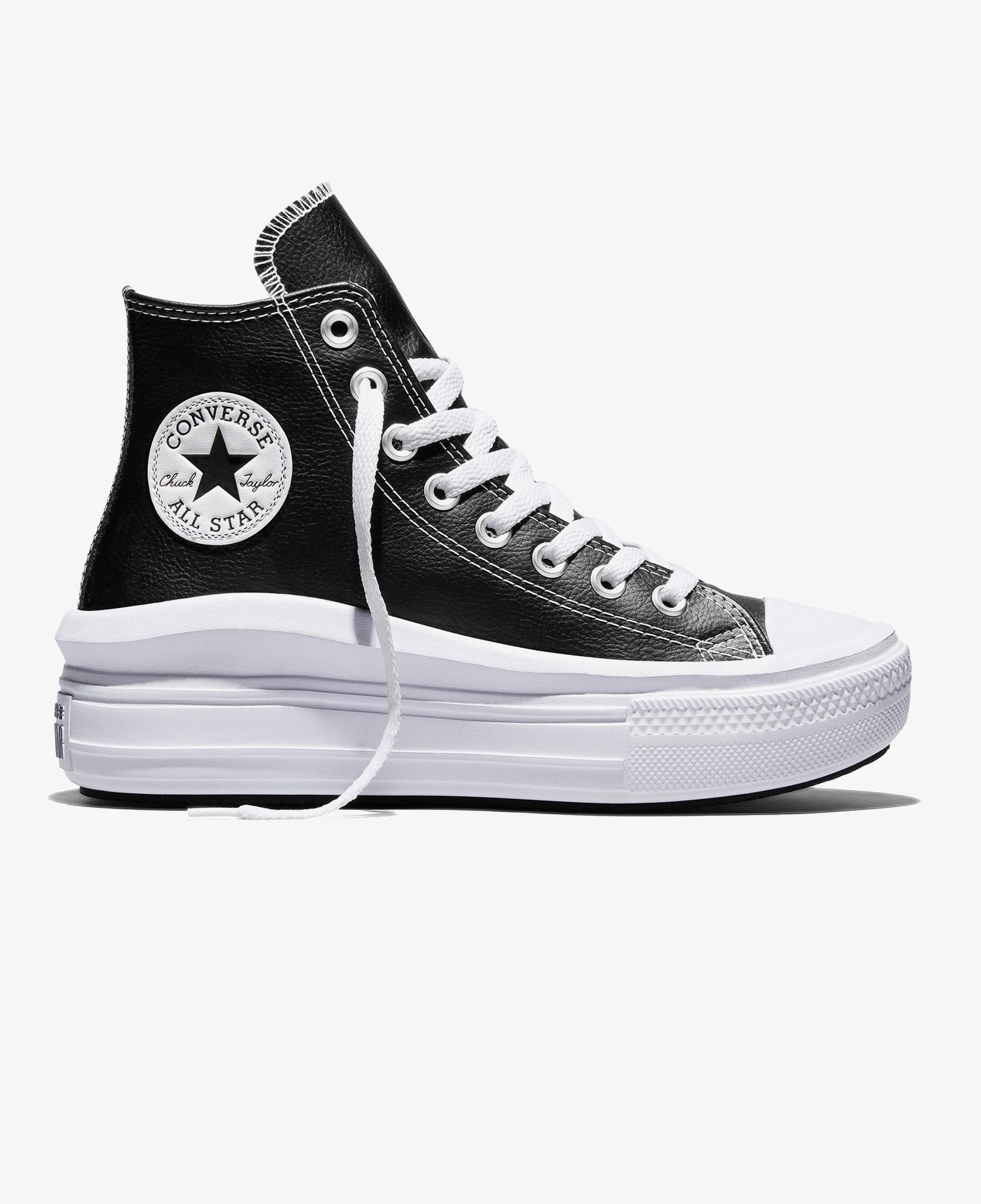 Converse Chuck Taylor All Star Move Platform Foundational Leather Kadın Siyah Sneaker
