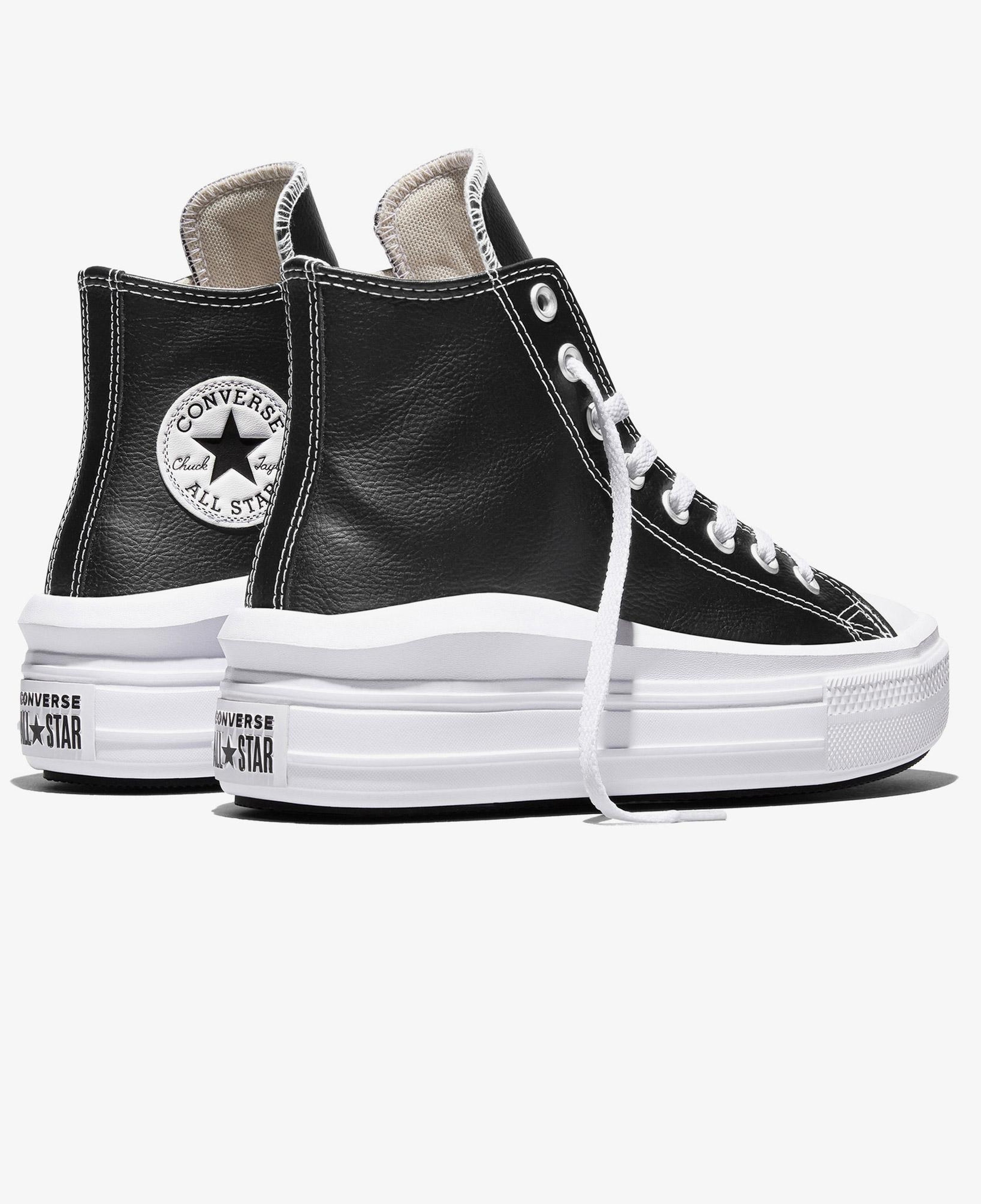 Converse Chuck Taylor All Star Move Platform Foundational Leather Kadın Siyah Sneaker