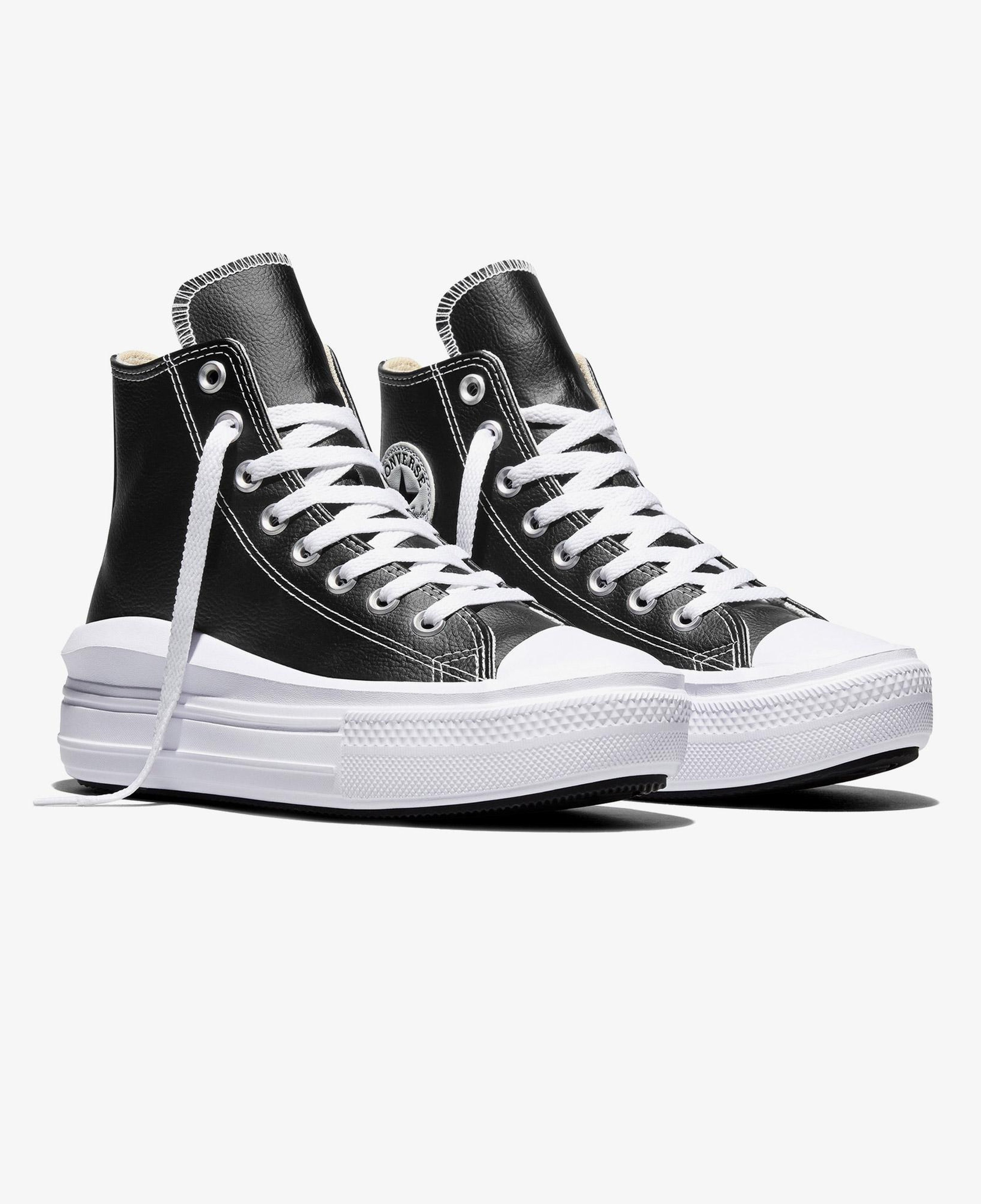 Converse Chuck Taylor All Star Move Platform Foundational Leather Kadın Siyah Sneaker