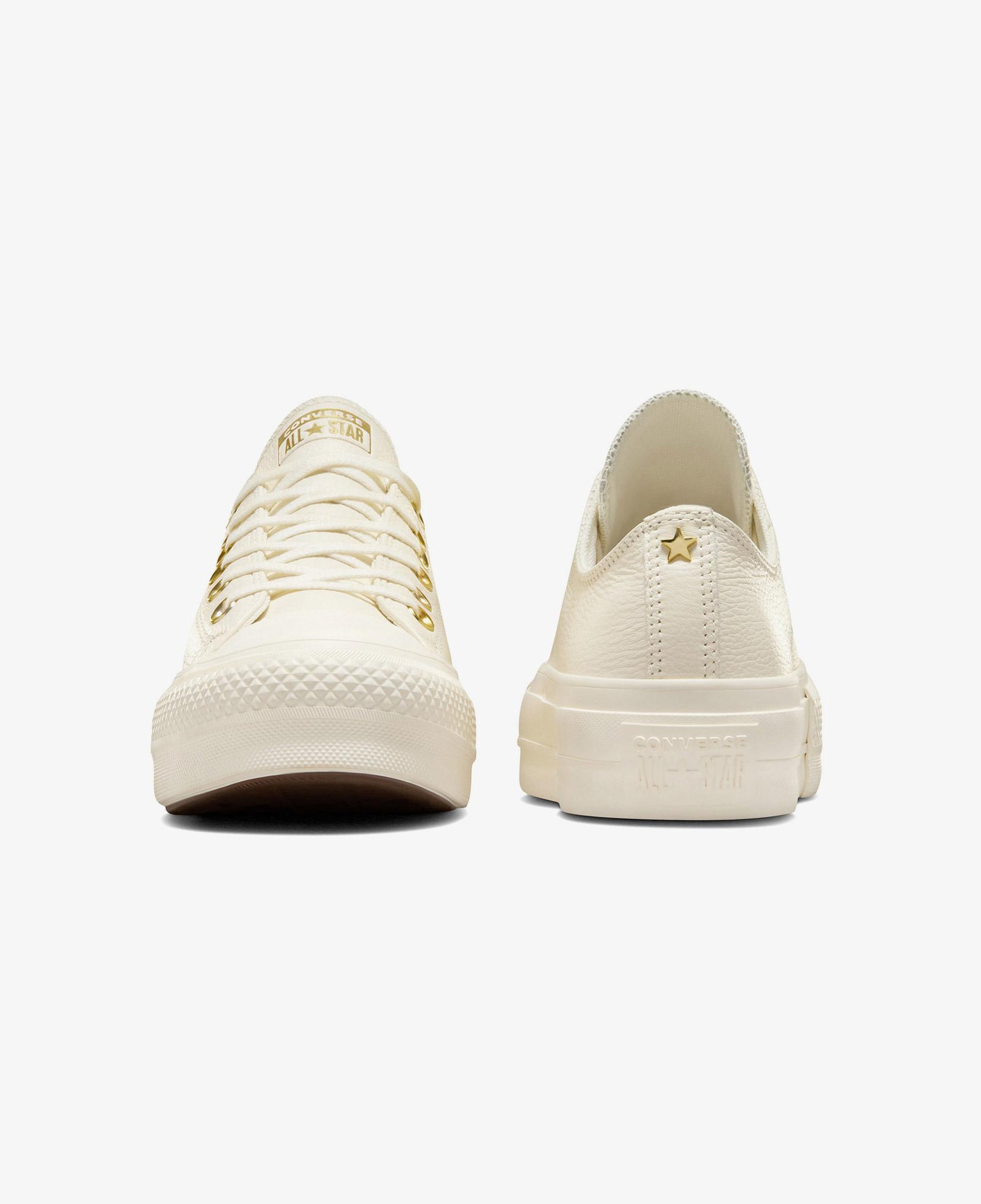 Converse Chuck Taylor All Star Lift Unisex Krem Deri Platform Sneaker