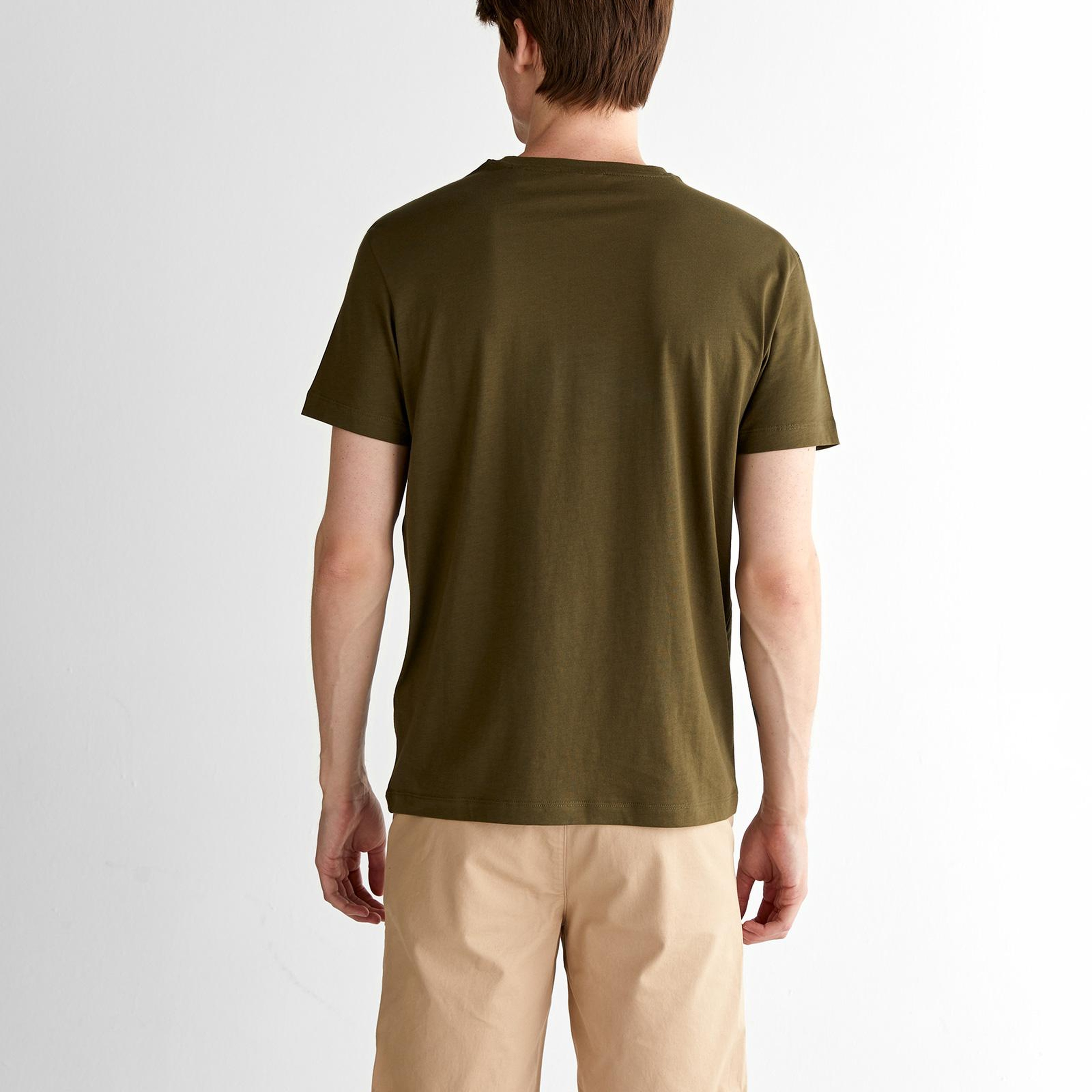 GANT Erkek Yeşil Regular Fit Bisiklet Yaka T-Shirt