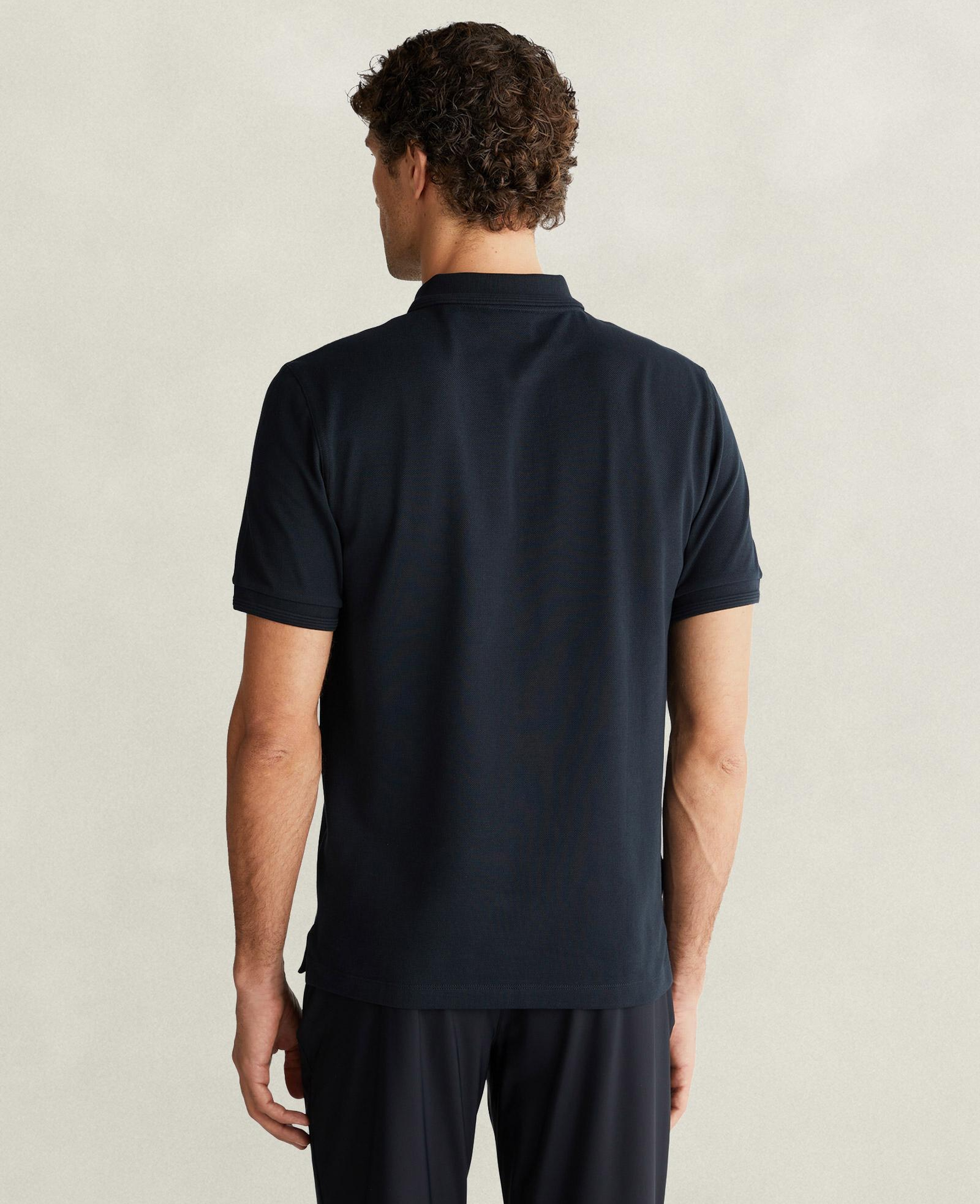 GANT Erkek Siyah Regular Fit Yarım Fermuarlı Polo Yaka T-Shirt