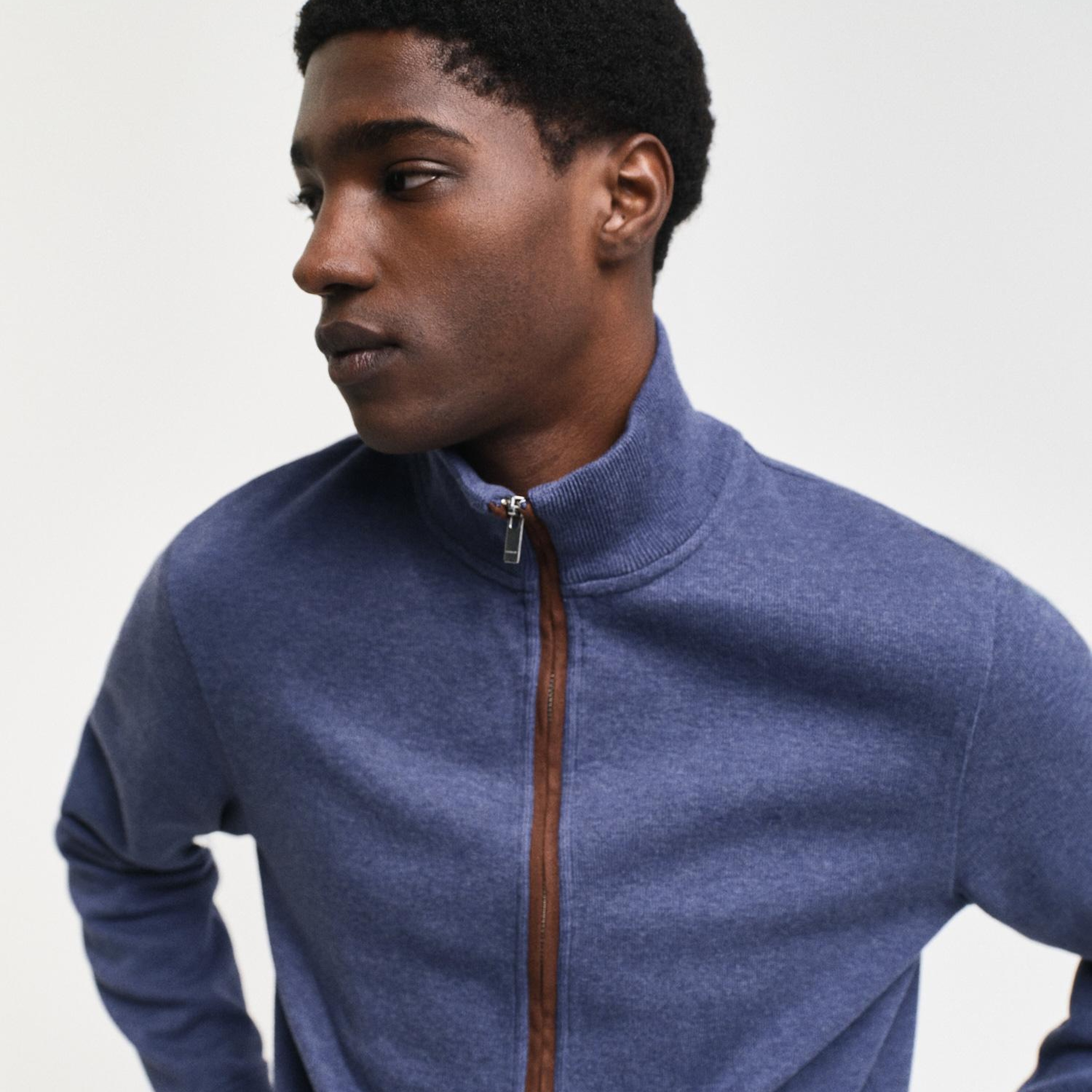 GANT Erkek Mavi Regular Fit Hırka