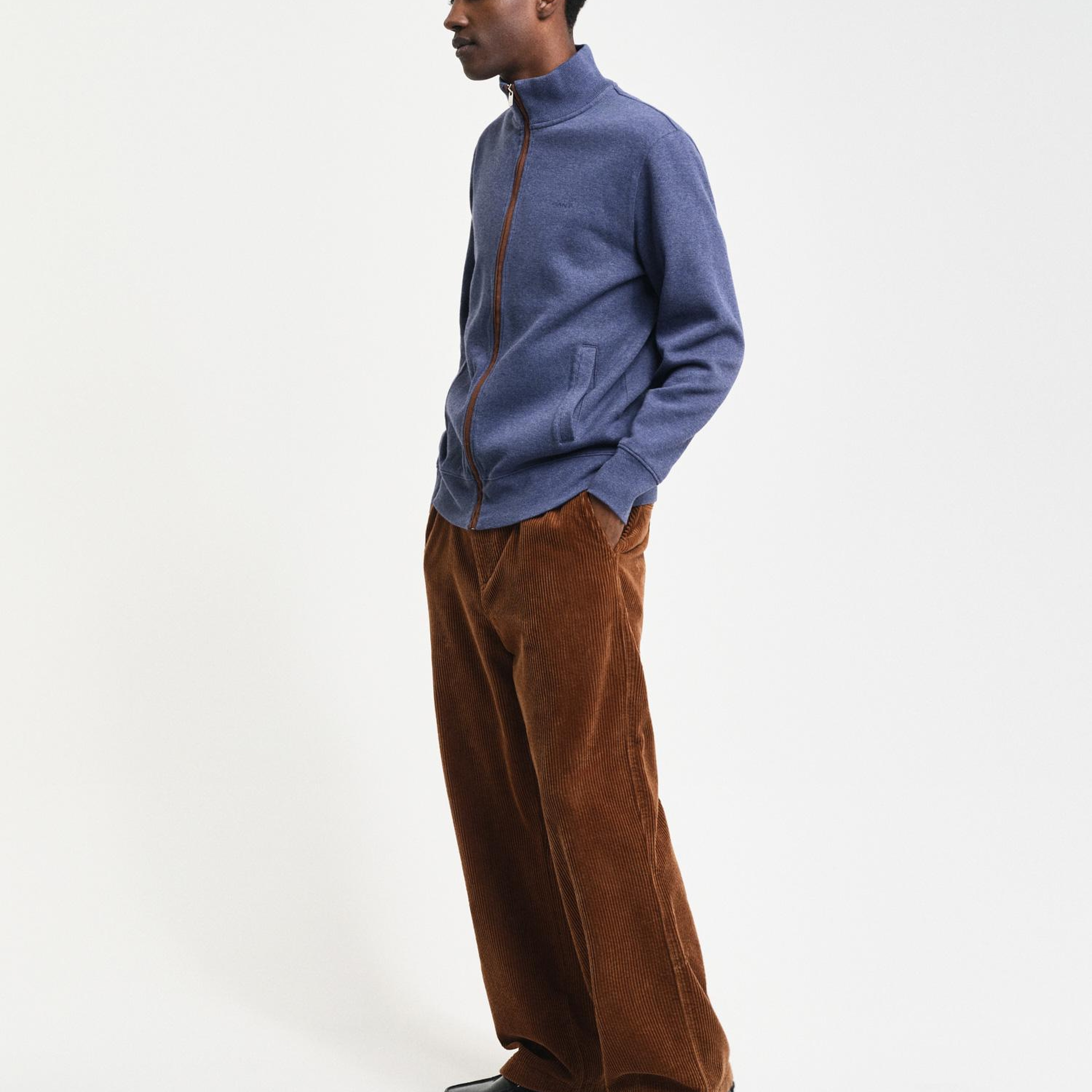 GANT Erkek Mavi Regular Fit Hırka
