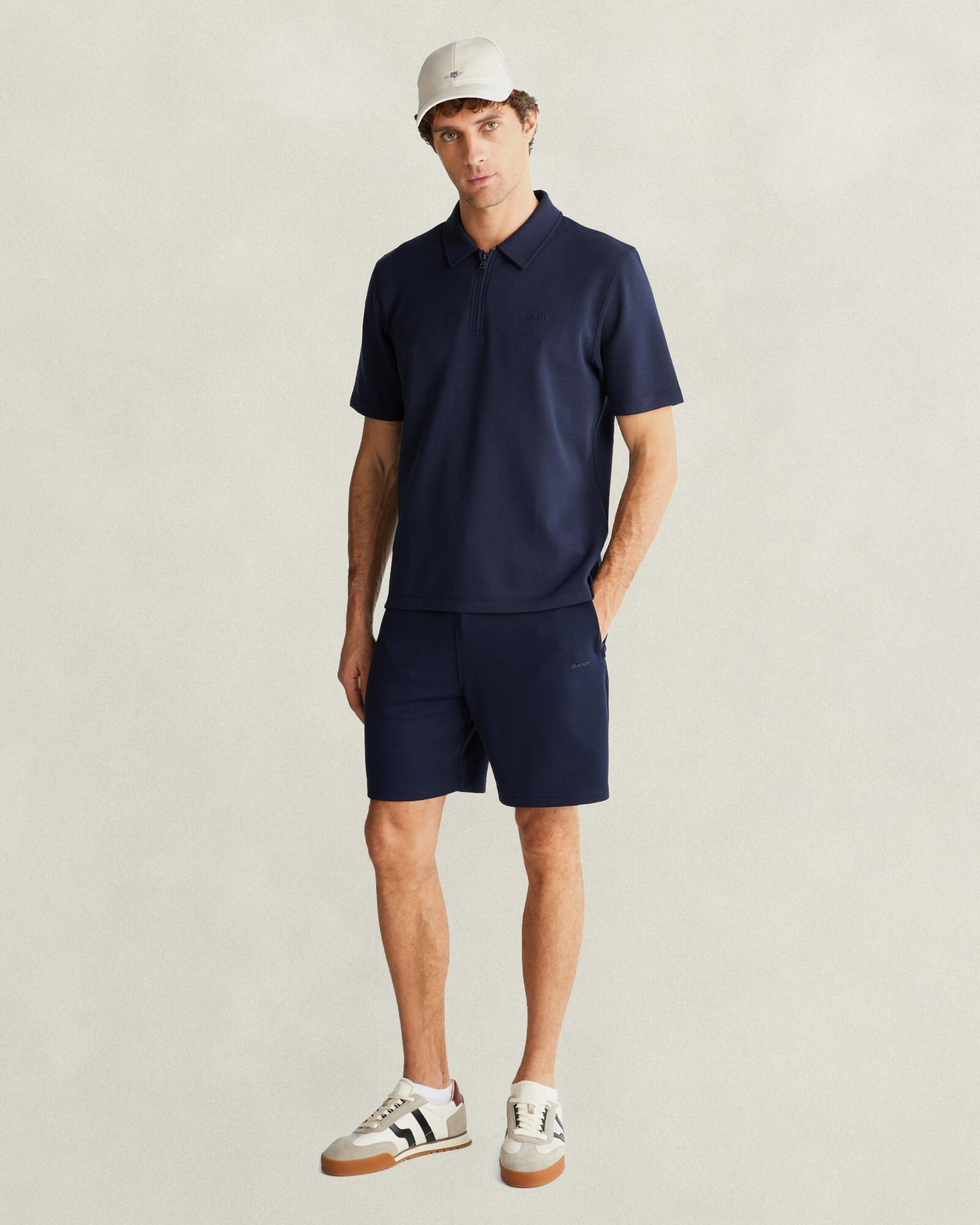 GANT Erkek Lacivert Relaxed Fit Polo Yaka T-Shirt