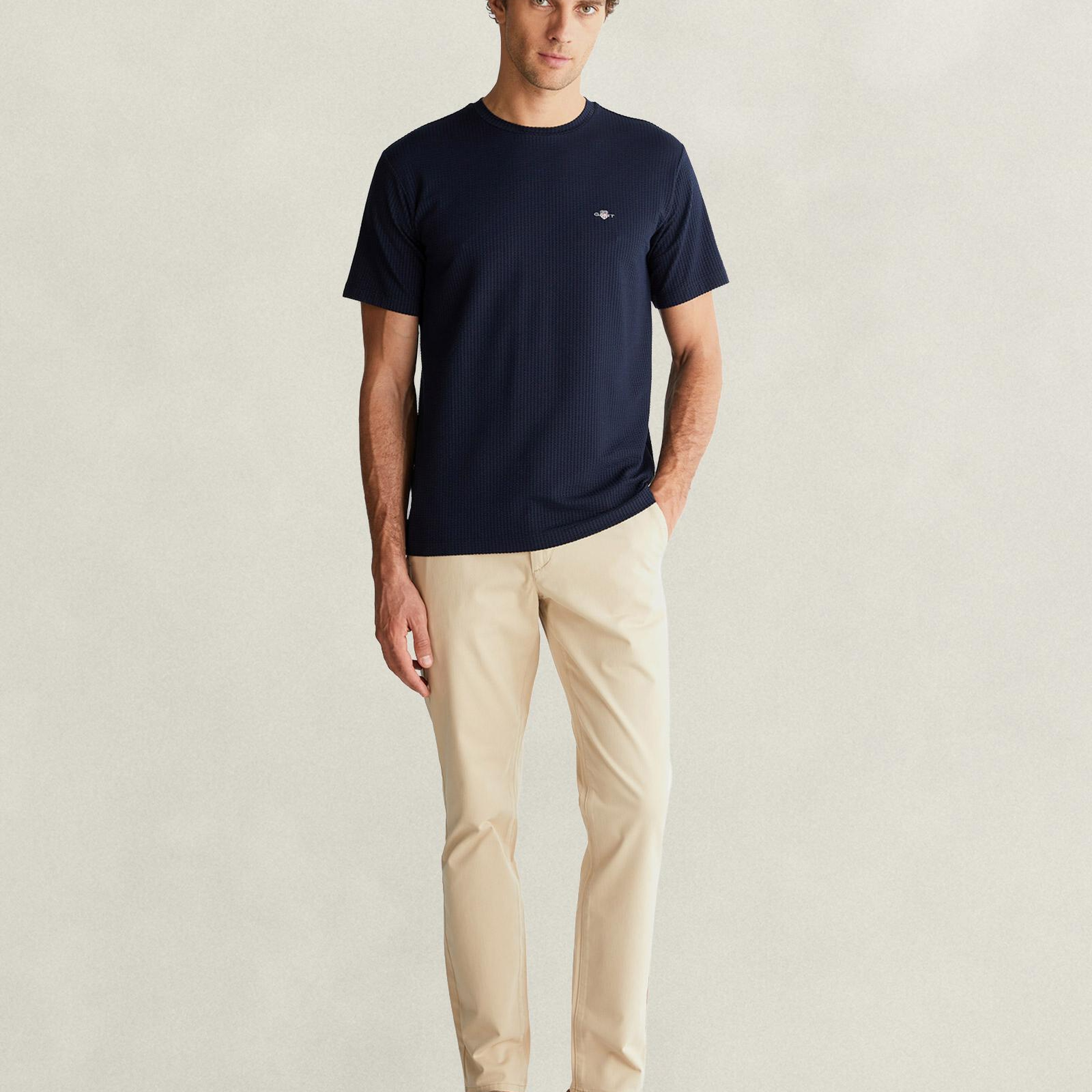 GANT Erkek Krem Slim Fit Pantolon