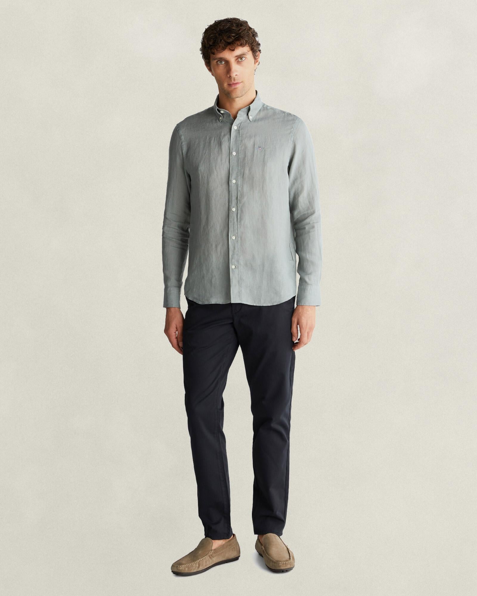 GANT Erkek Siyah Slim Fit Pantolon