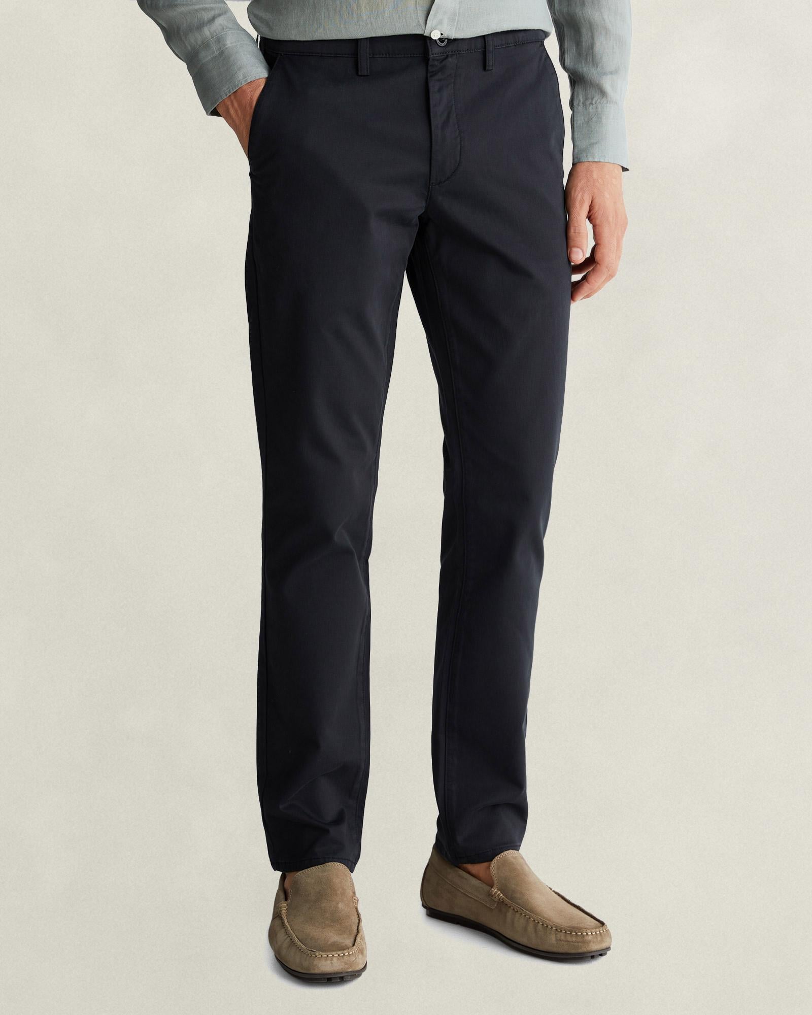 GANT Erkek Siyah Slim Fit Pantolon