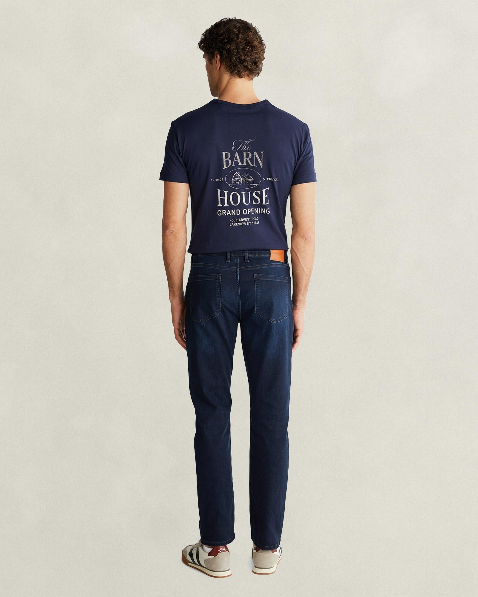 GANT Erkek Lacivert Regular Fit Logolu Jean