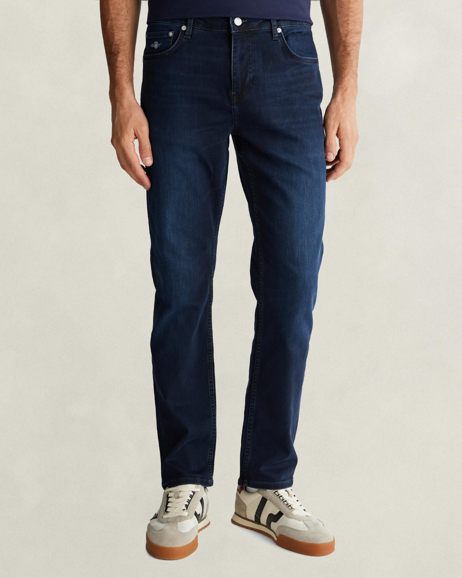 GANT Erkek Lacivert Regular Fit Logolu Jean