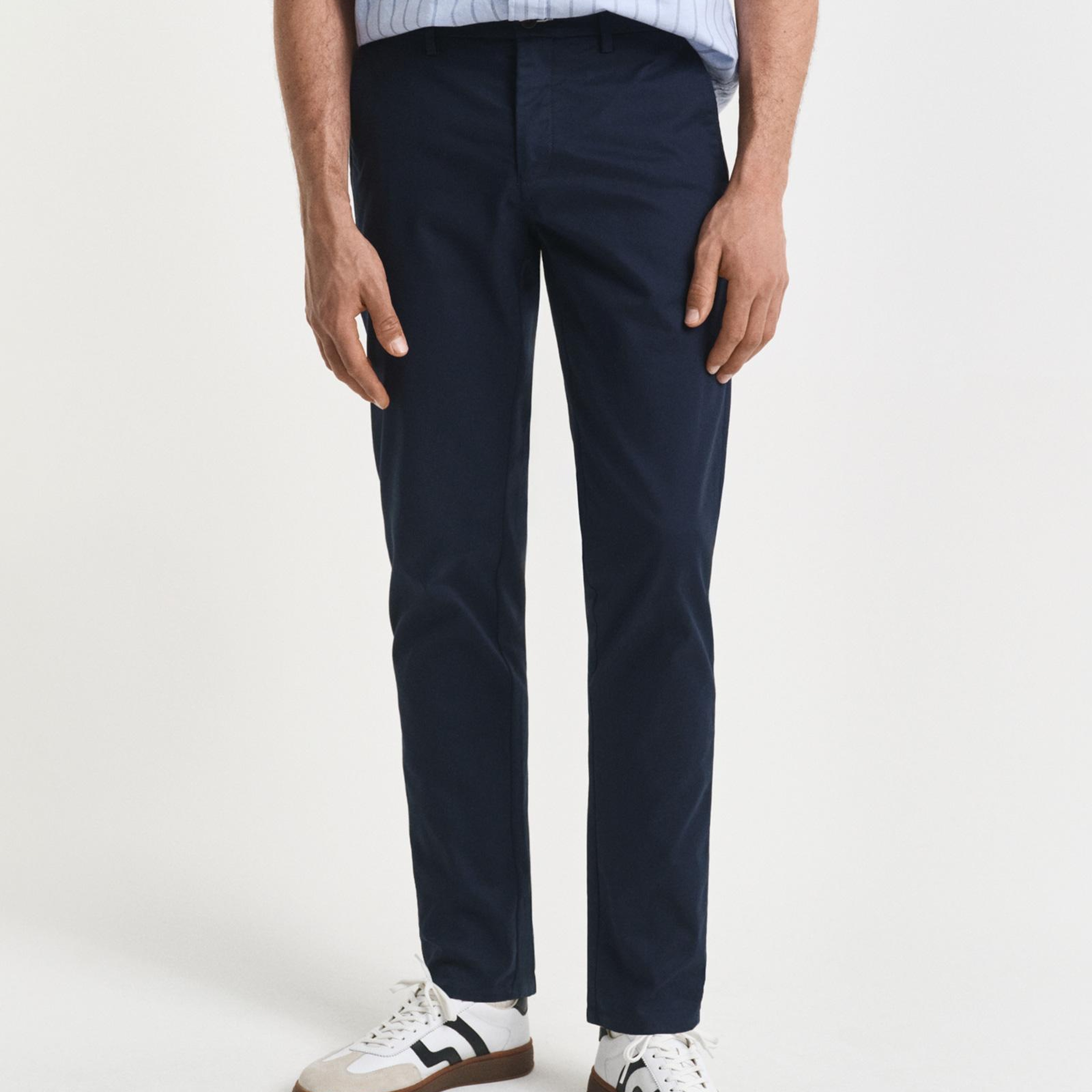 GANT Erkek Lacivert Slim Fit Chino Pantolon
