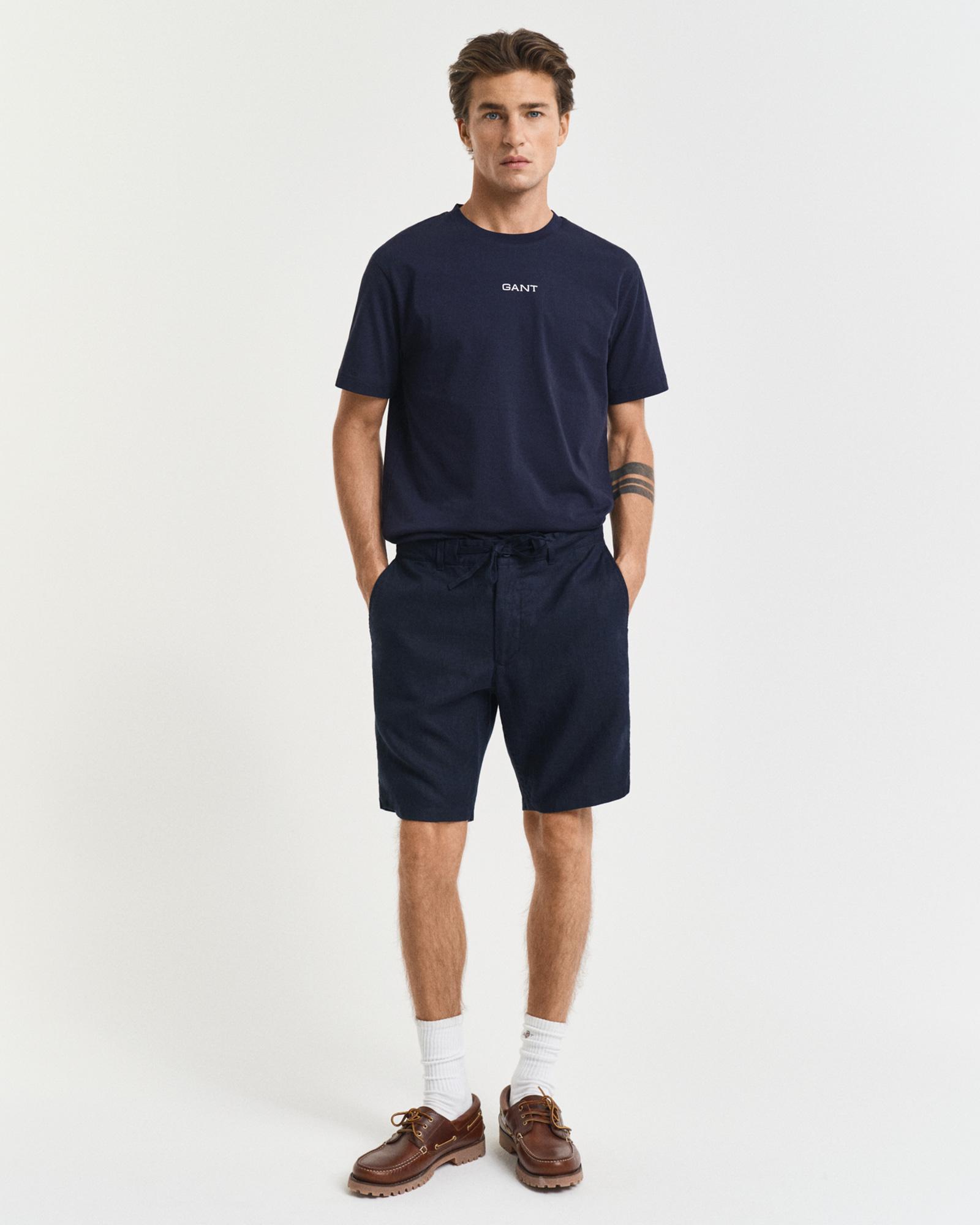 GANT Erkek Lacivert Relaxed Fit Şort