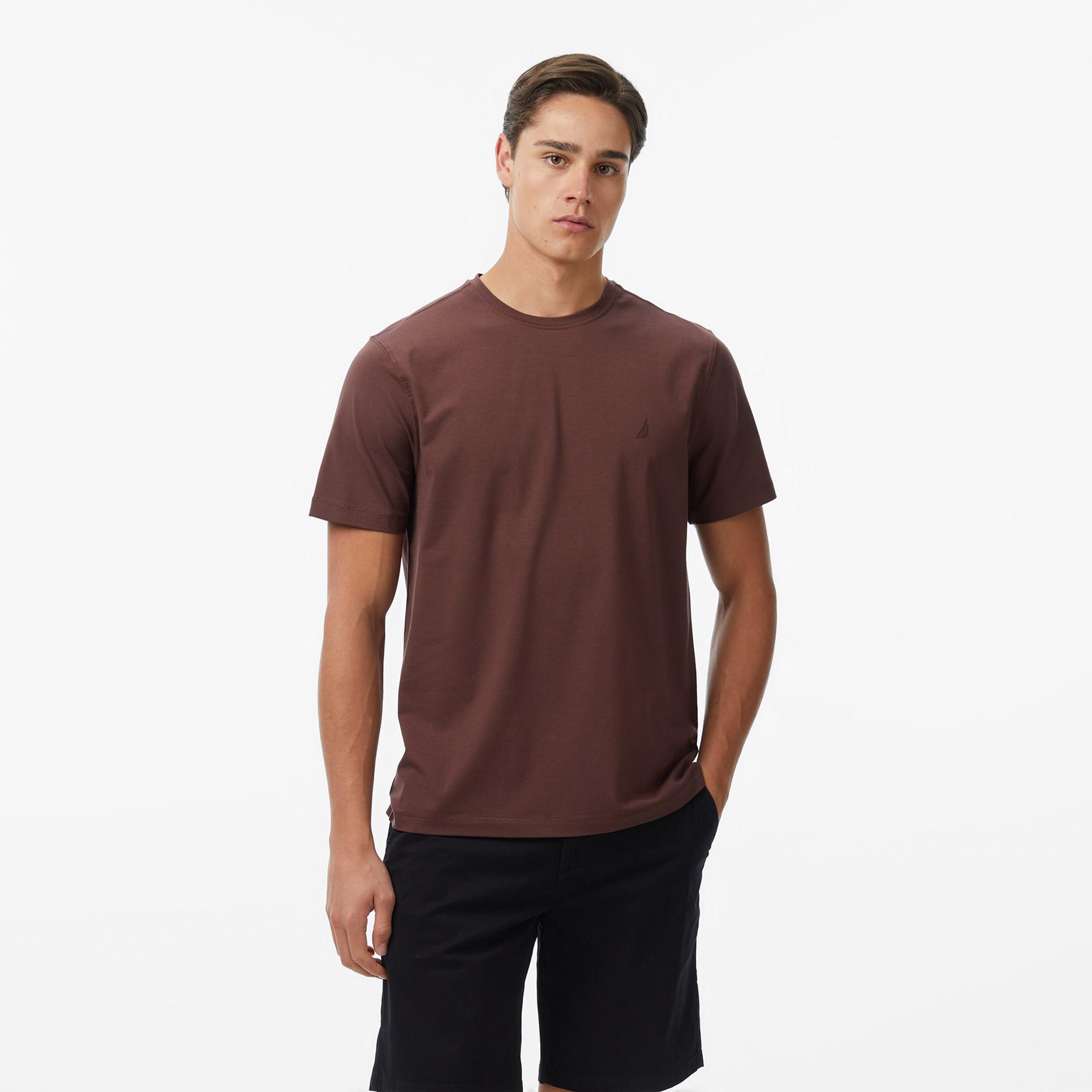 Nautica Erkek Kahverengi Regular Fit T-Shirt