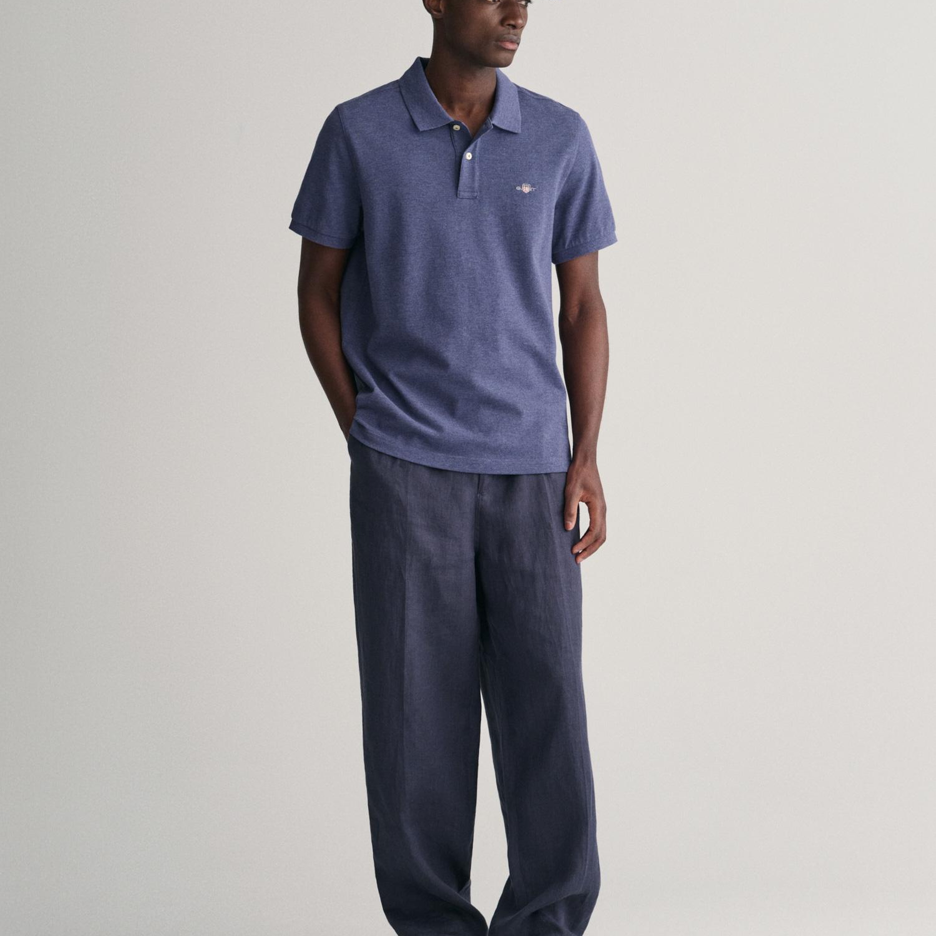 GANT Erkek Mavi Regular Fit Polo