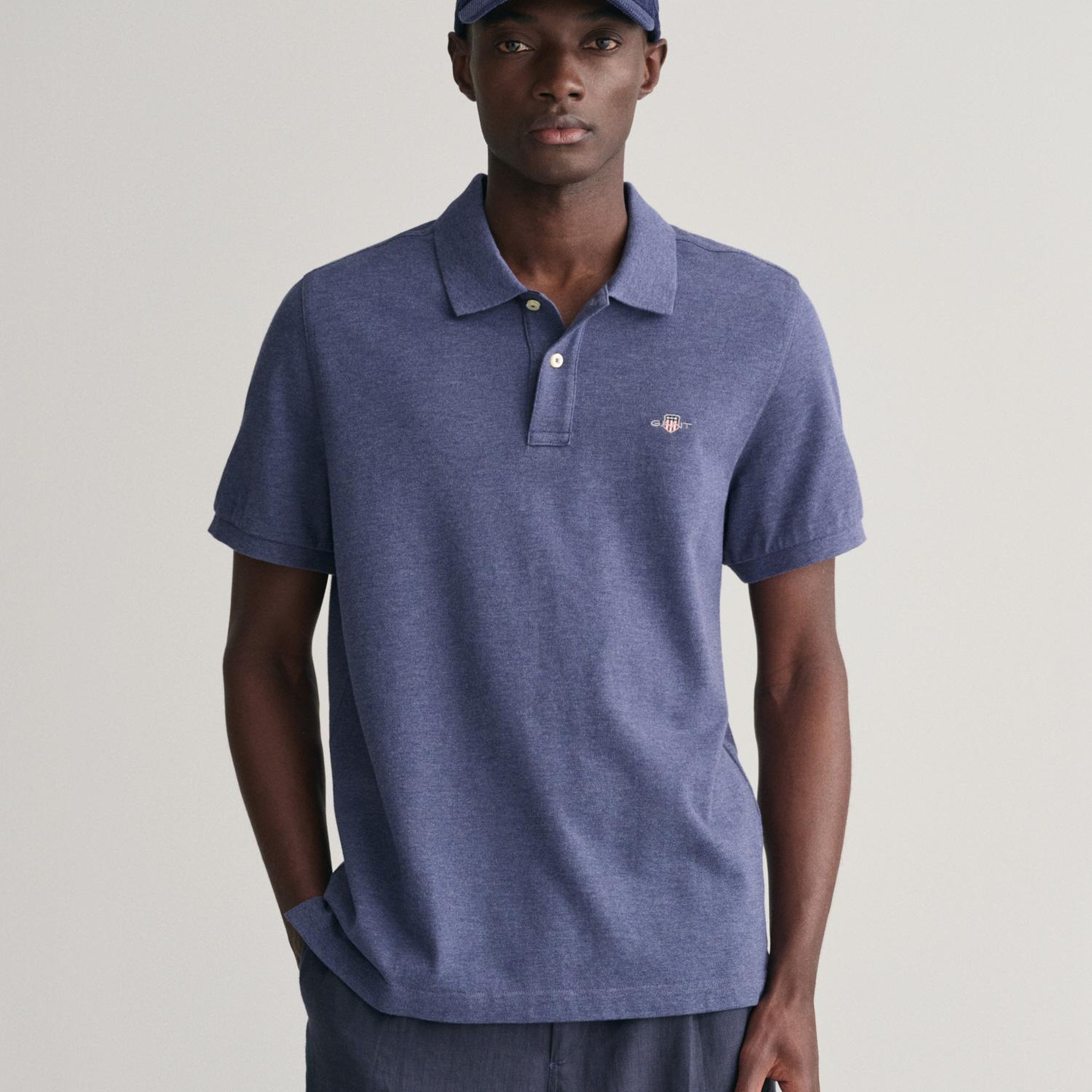 GANT Erkek Mavi Regular Fit Polo