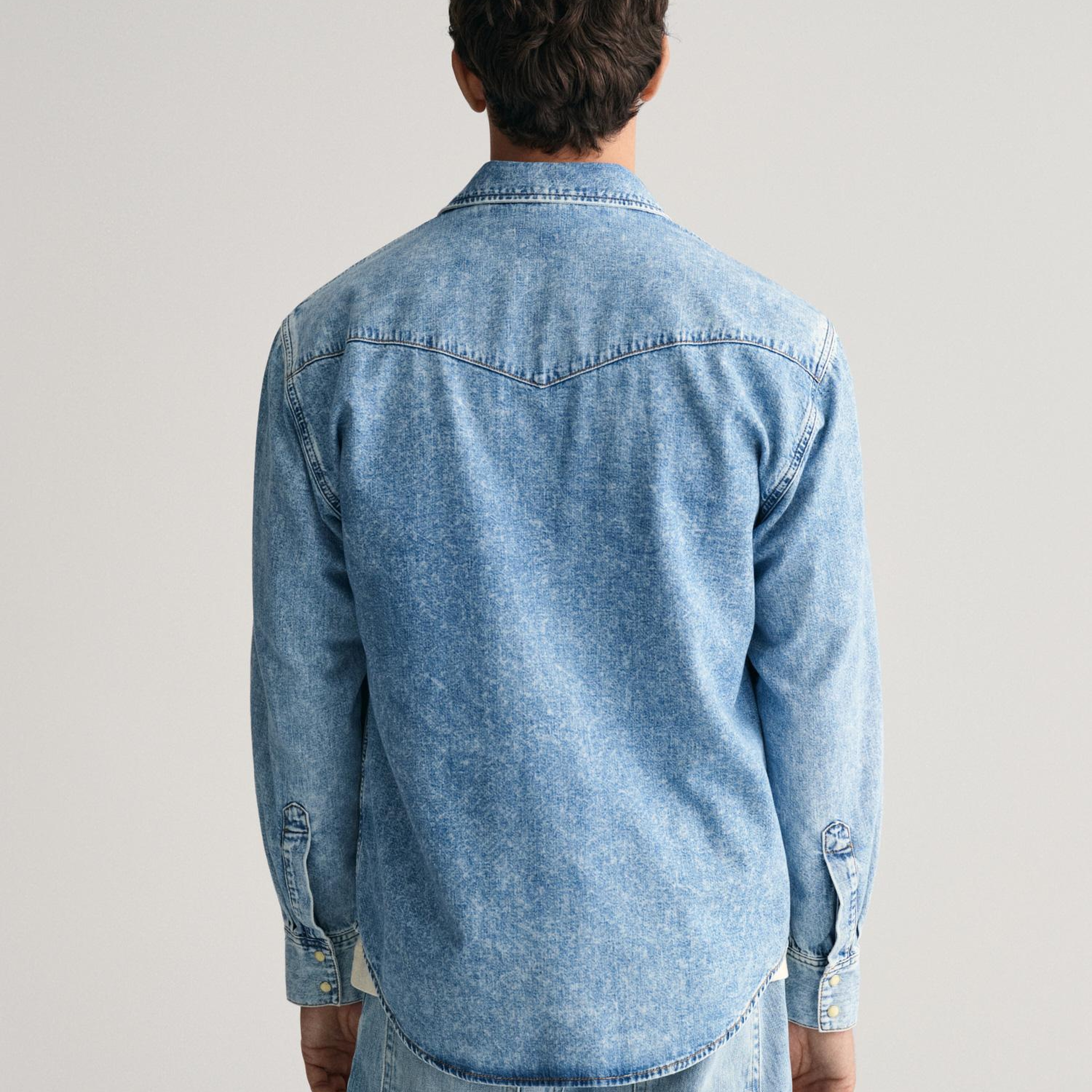 GANT Erkek Mavi Relaxed Fit Klasik Yaka Gömlek