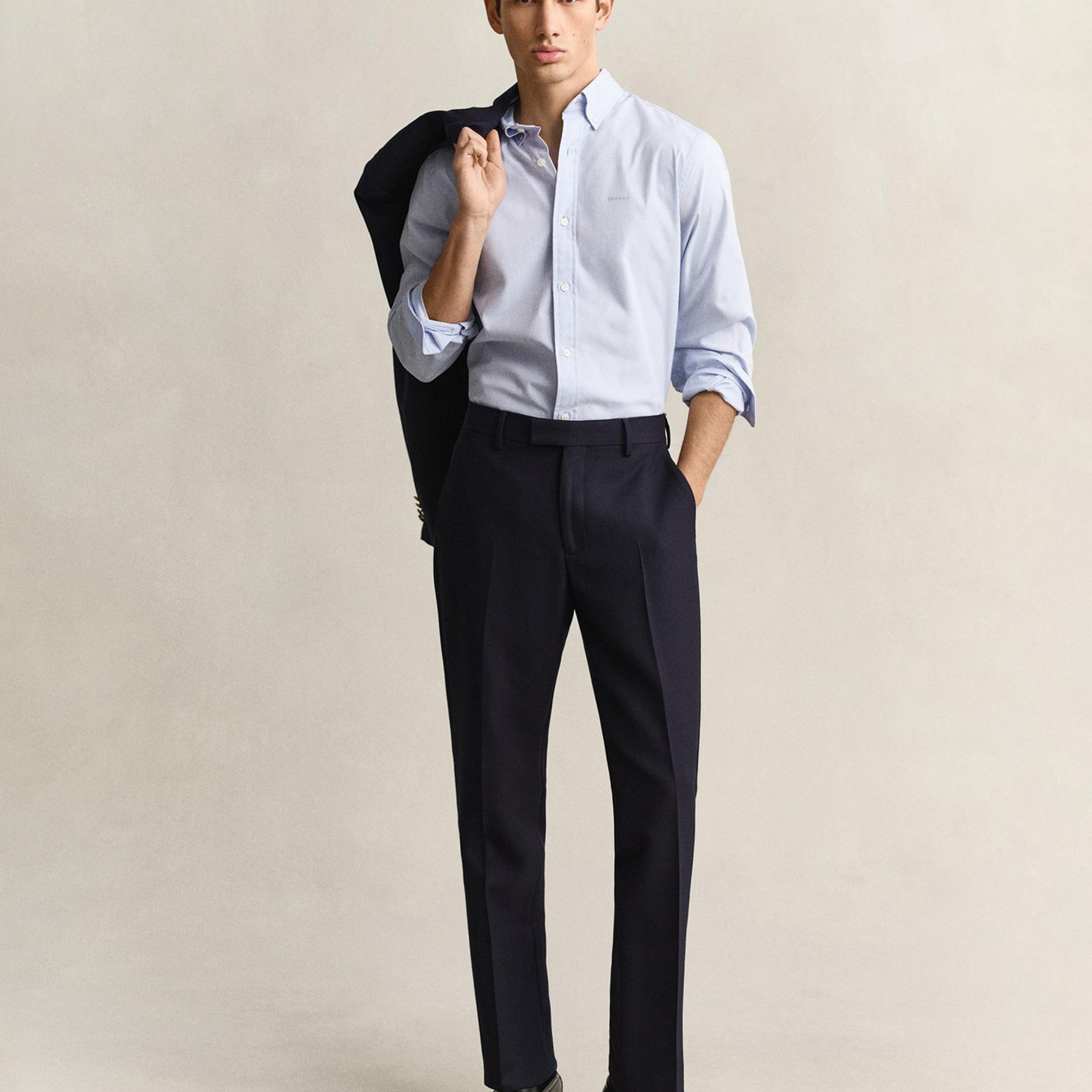 GANT Erkek Mavi Regular Fit Oxford Gömlek