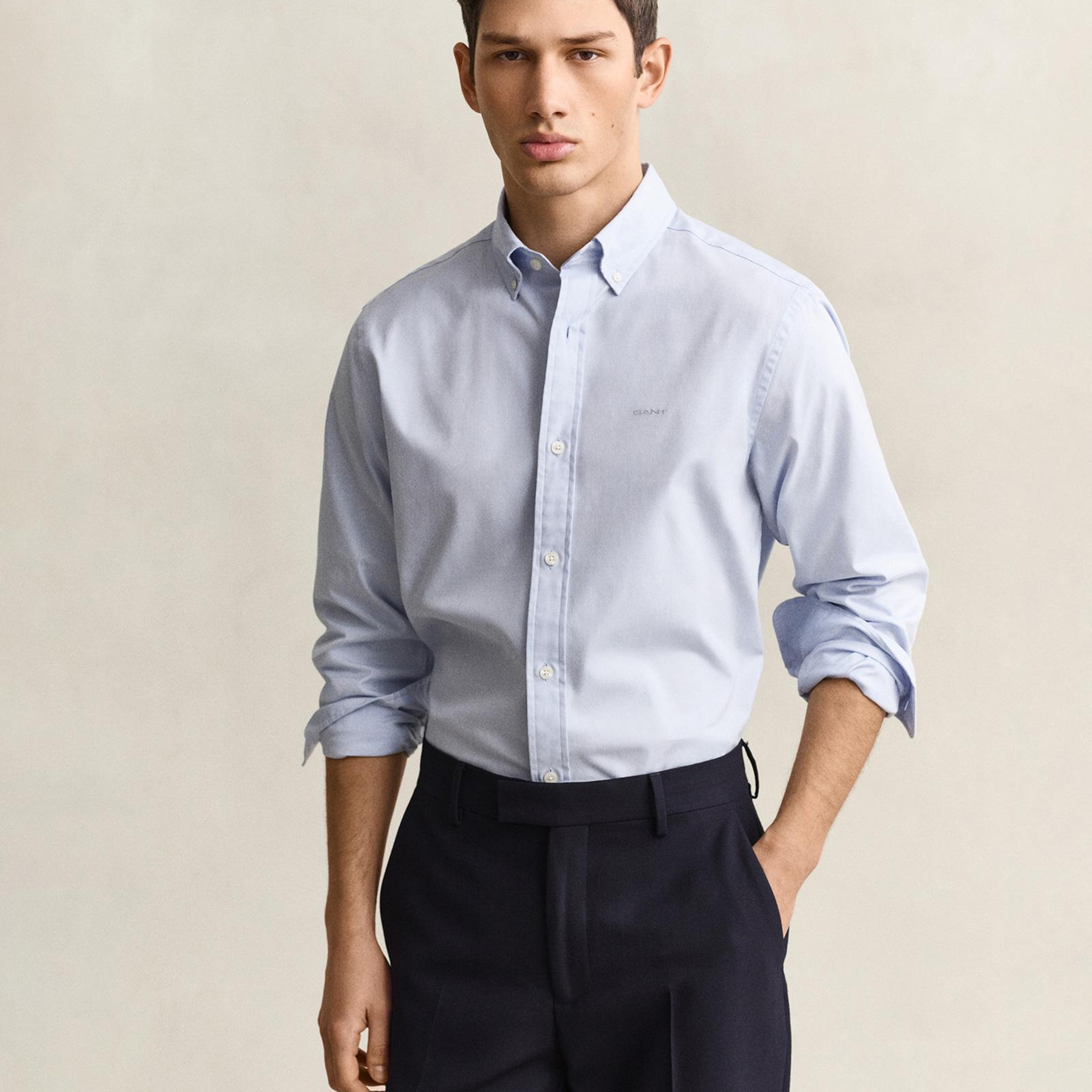 GANT Erkek Mavi Regular Fit Oxford Gömlek