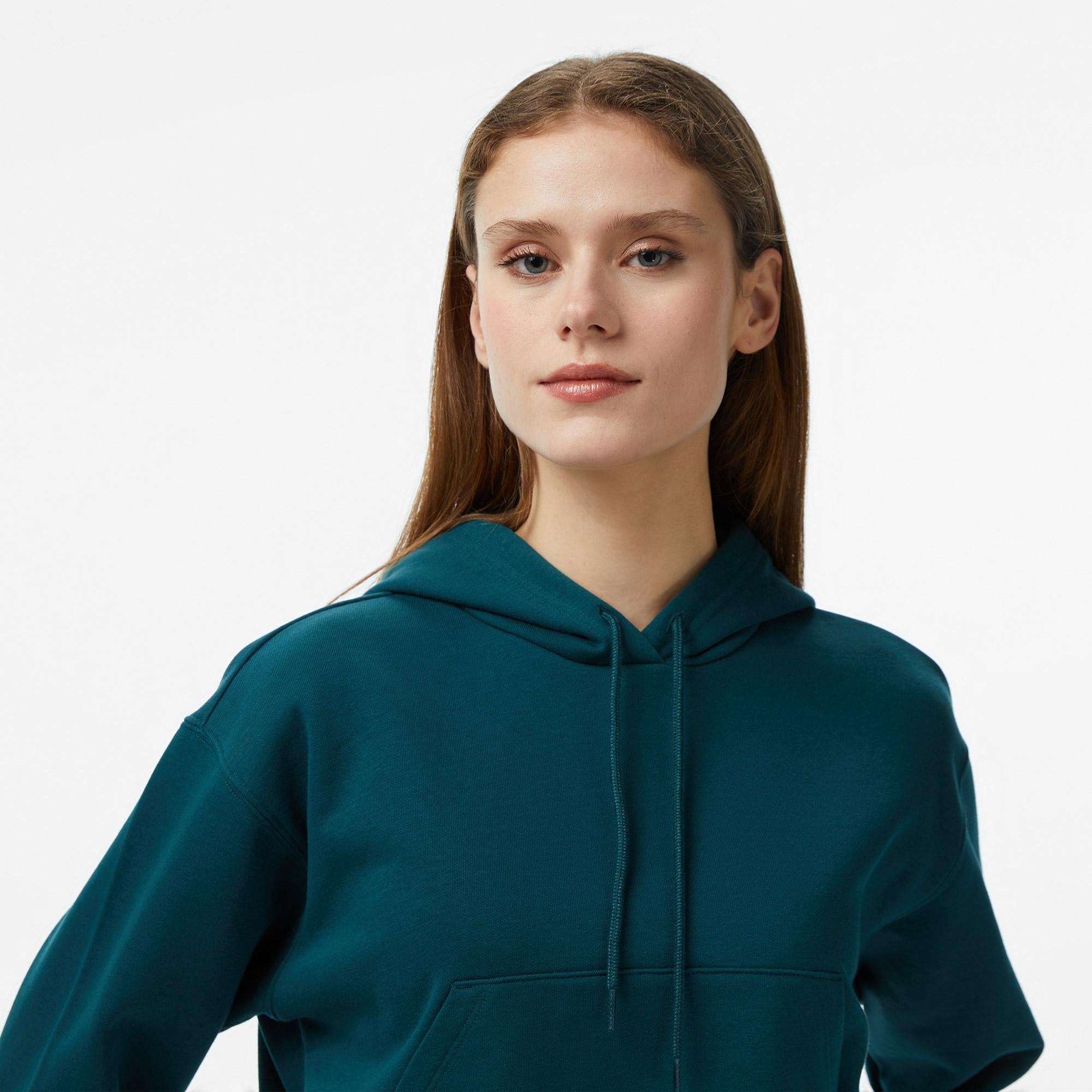 Converse Classic Kadın Mor Crop Sweatshirt