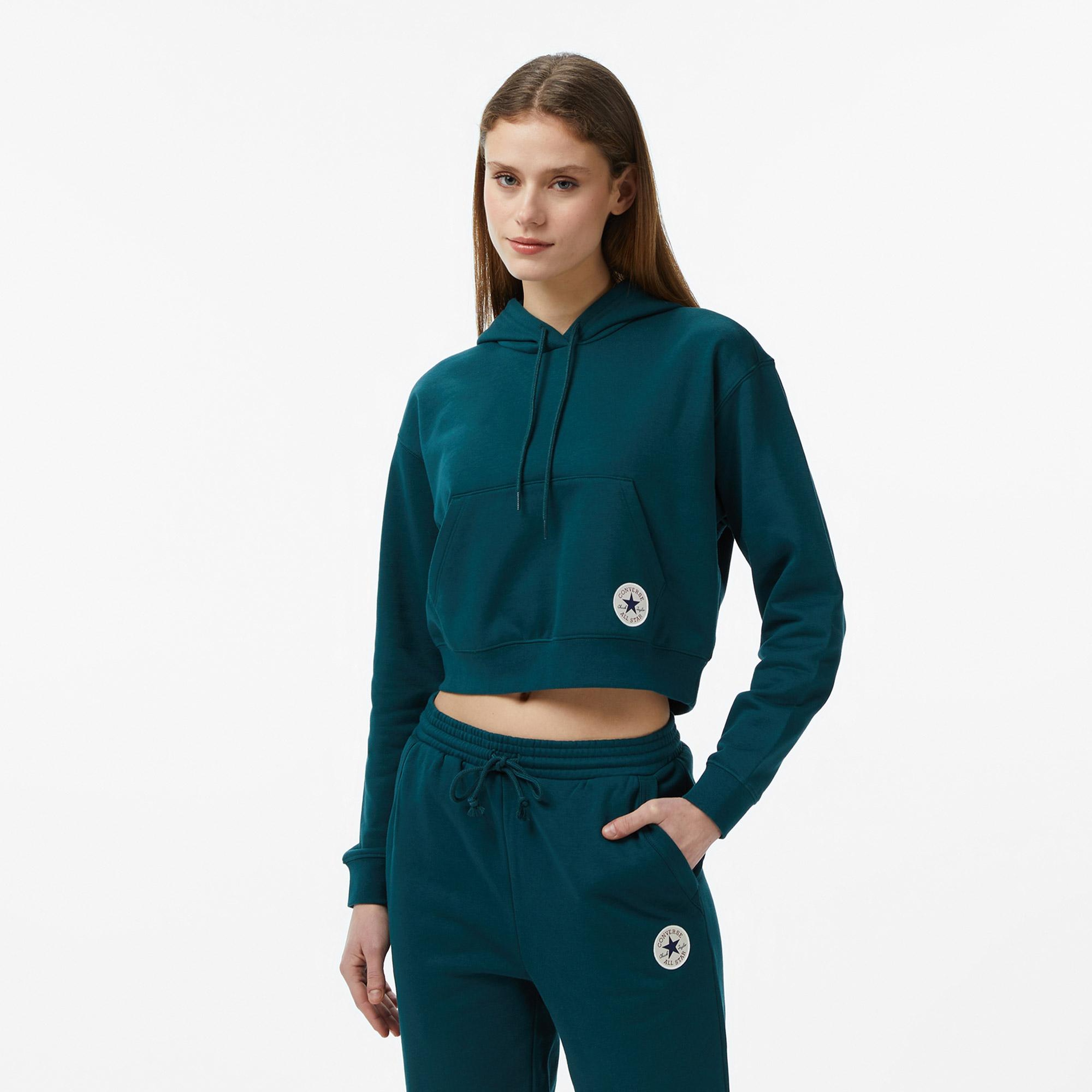 Converse Classic Kadın Mor Crop Sweatshirt