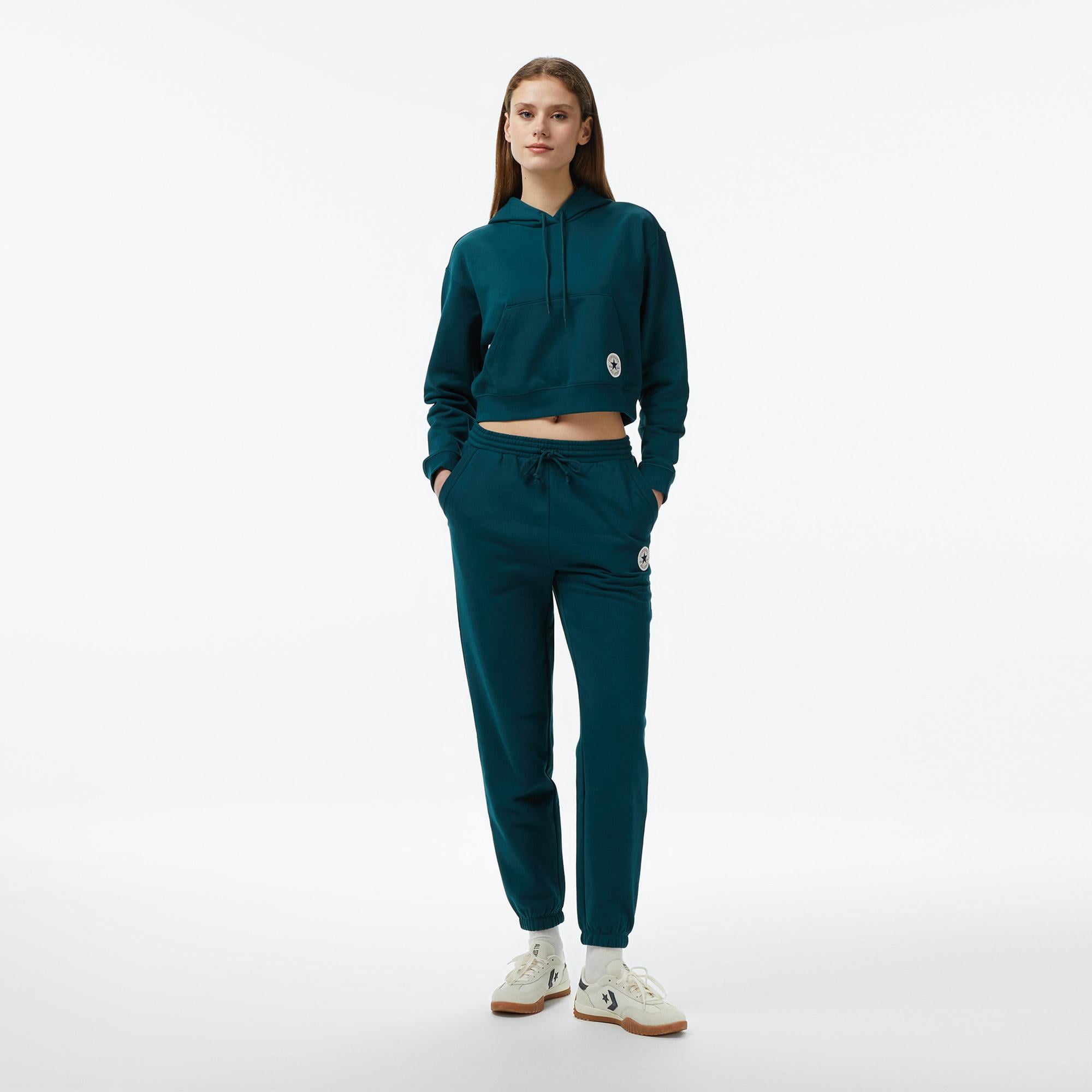 Converse Classic Kadın Mor Crop Sweatshirt