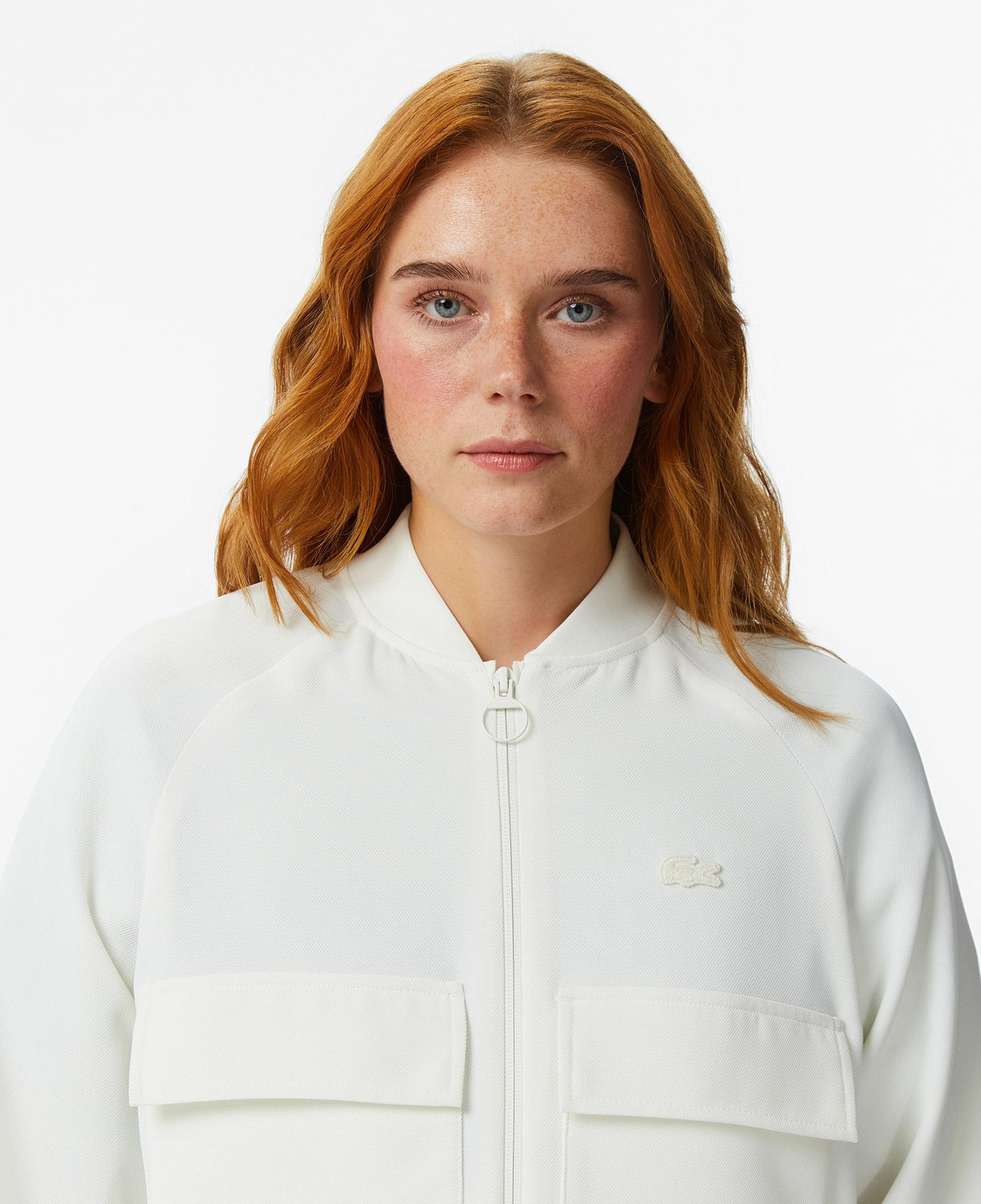 Kadın Regular Fit Fermuarlı Krem Ceket