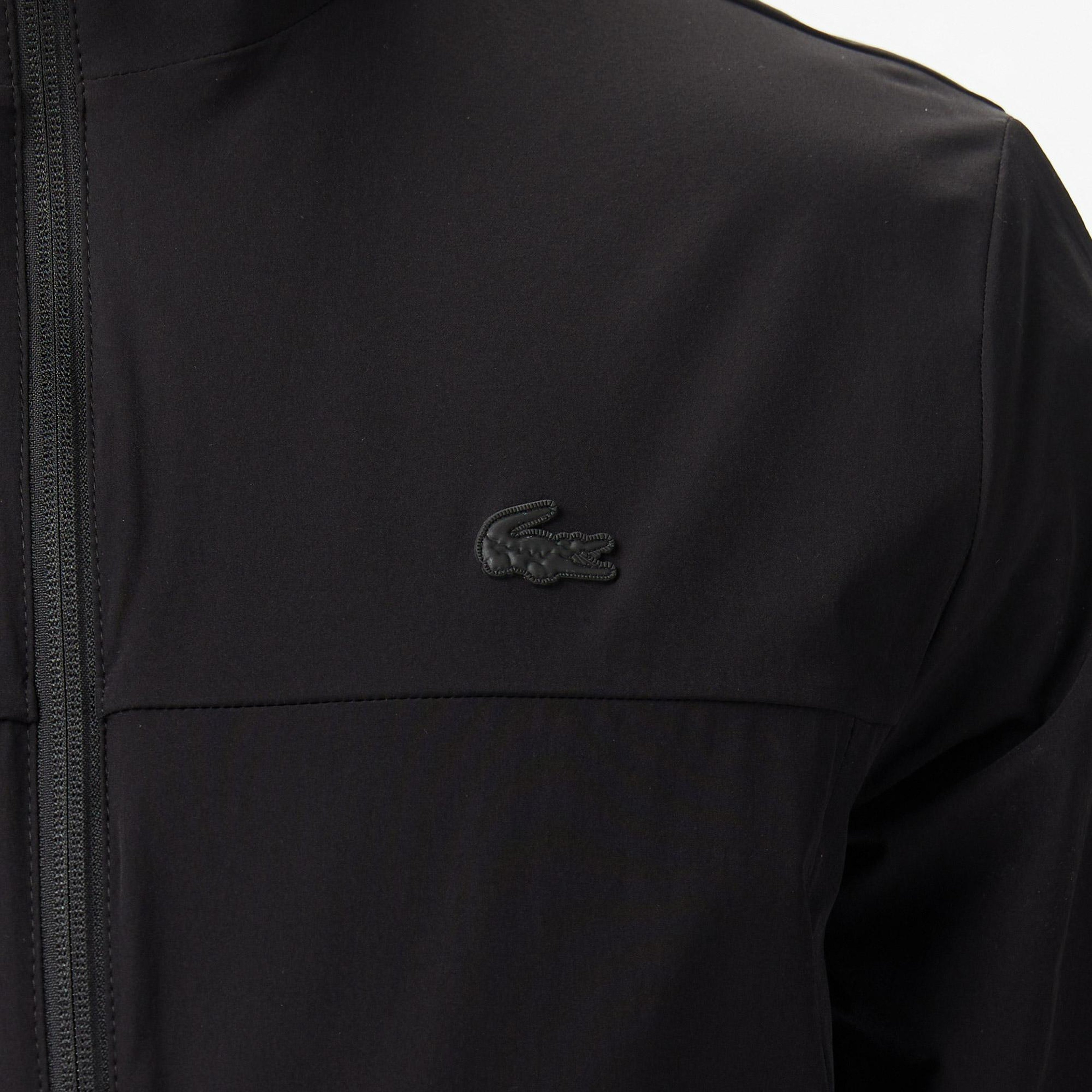 Lacoste Erkek Regular Fit Dik Yaka Siyah Mont