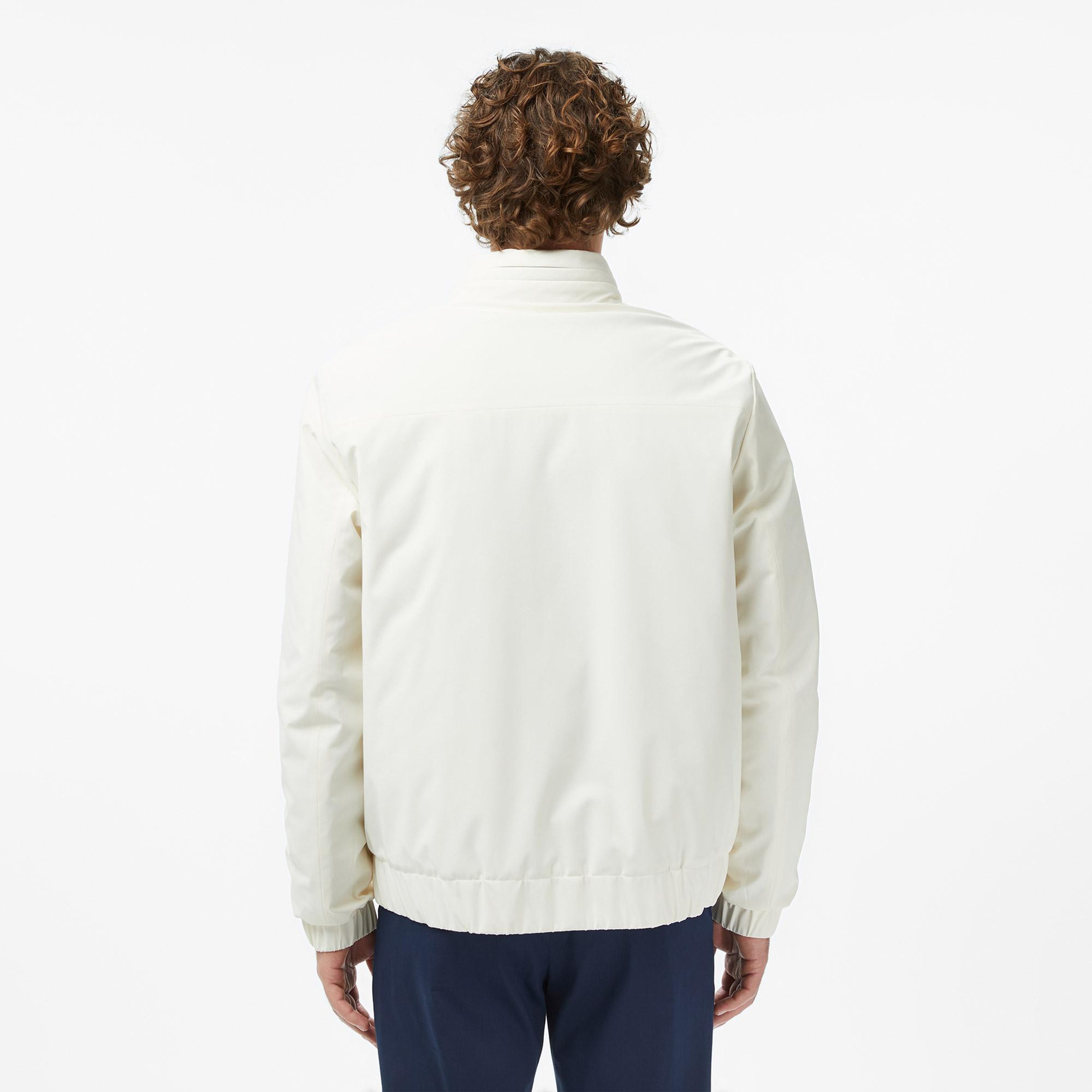 Erkek Relaxed Fit Dik Yaka Krem Mont