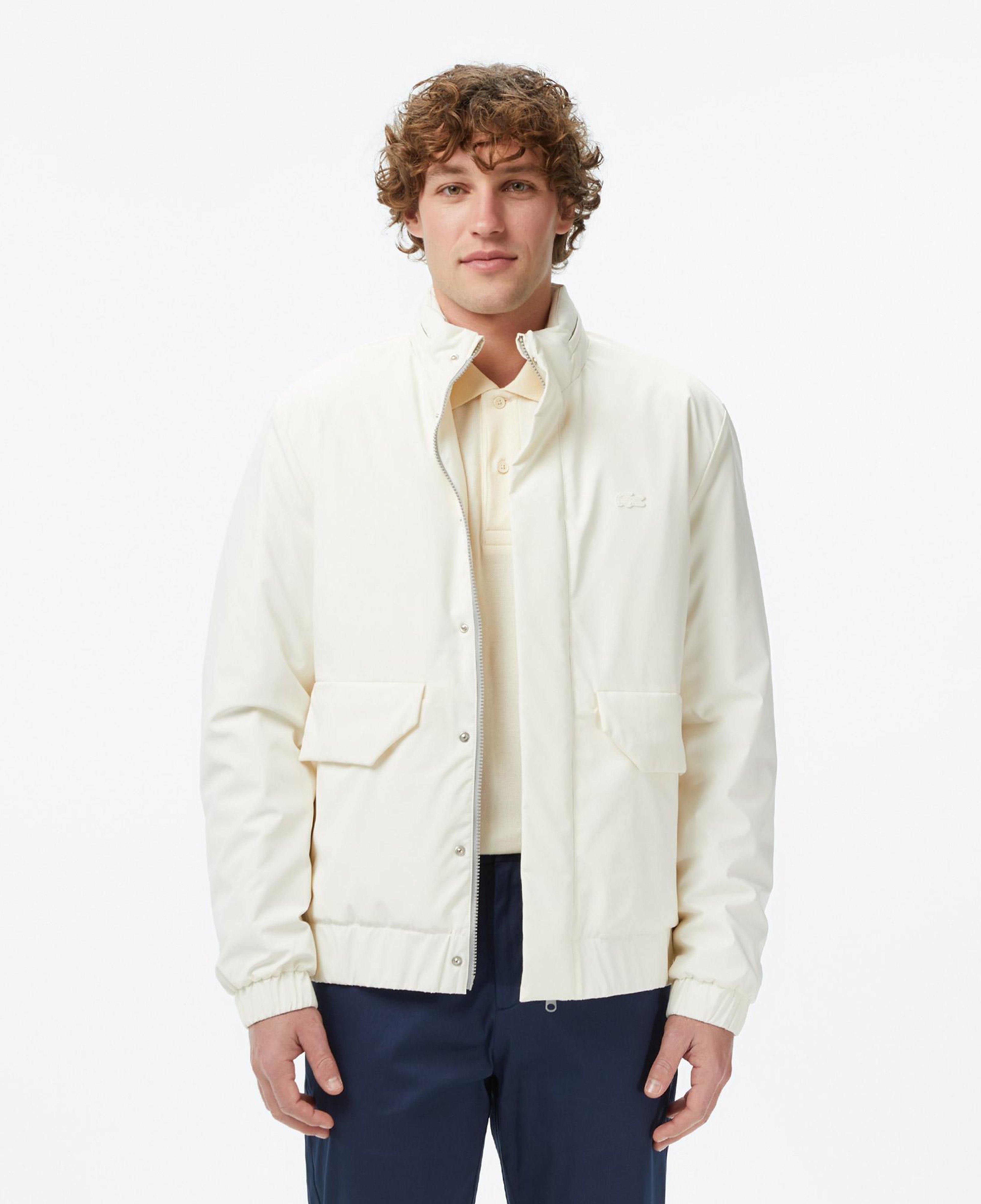 Erkek Relaxed Fit Dik Yaka Krem Mont