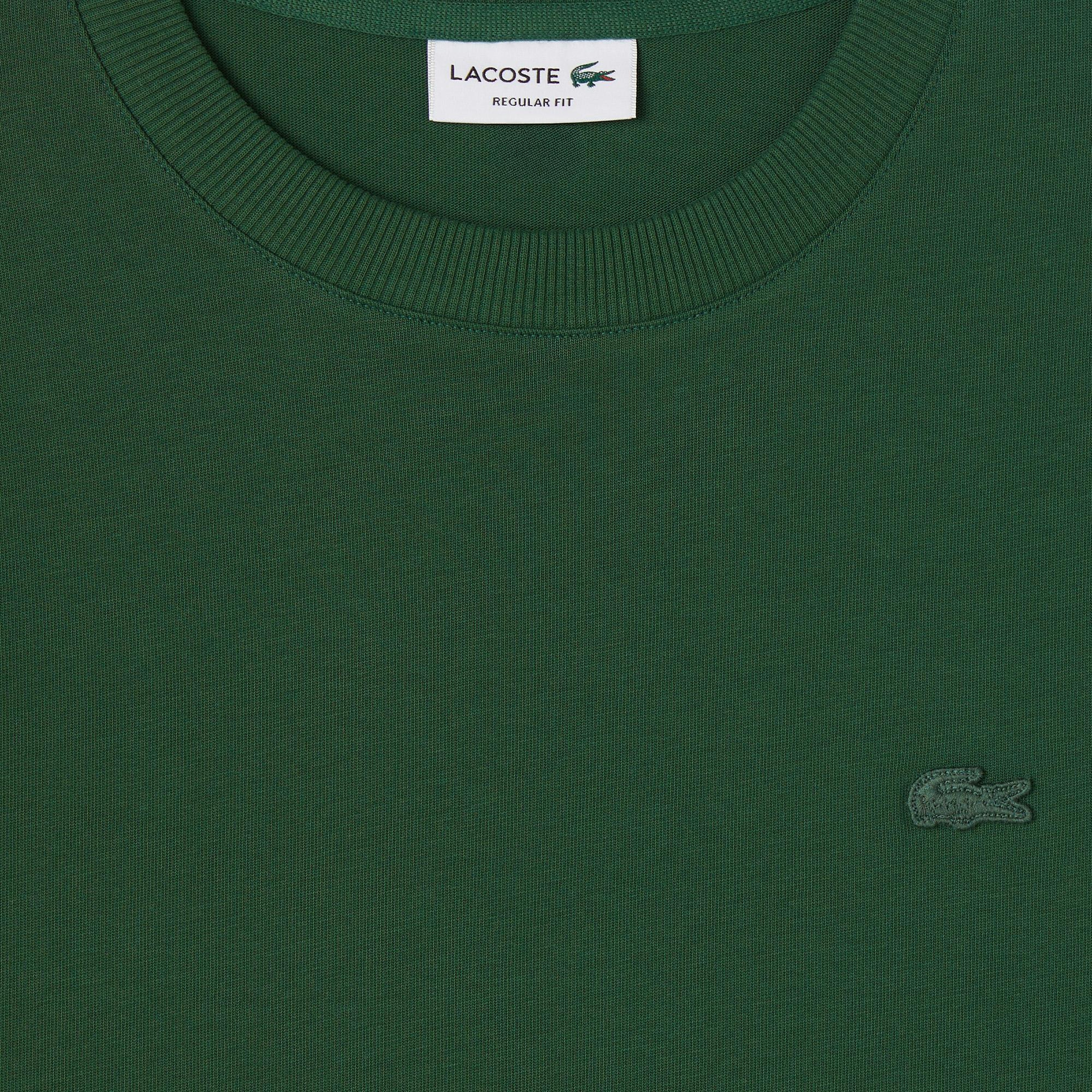 Lacoste Erkek Regular Fit Bisiklet Yaka Koyu Yeşil T-Shirt