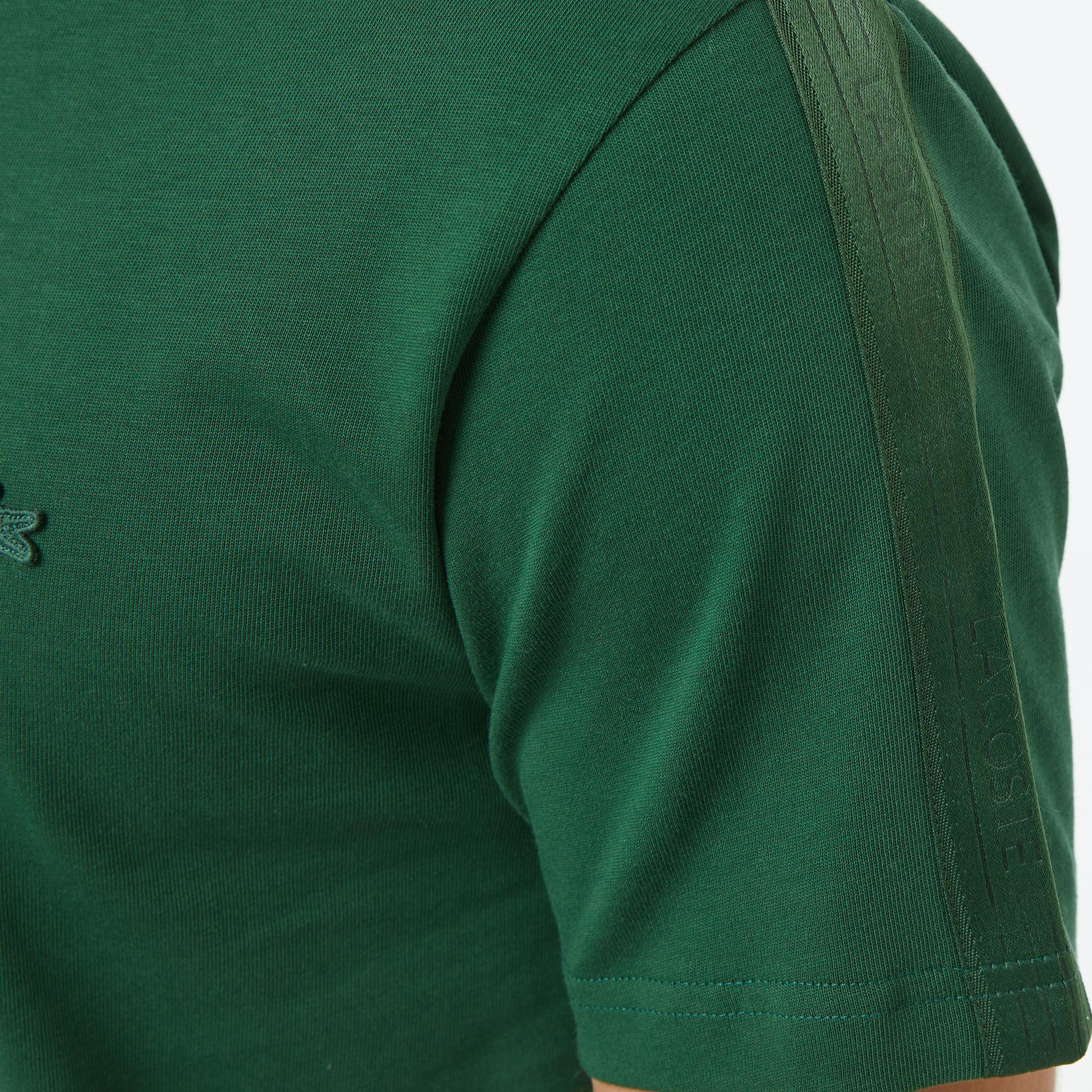 Lacoste Erkek Regular Fit Bisiklet Yaka Koyu Yeşil T-Shirt