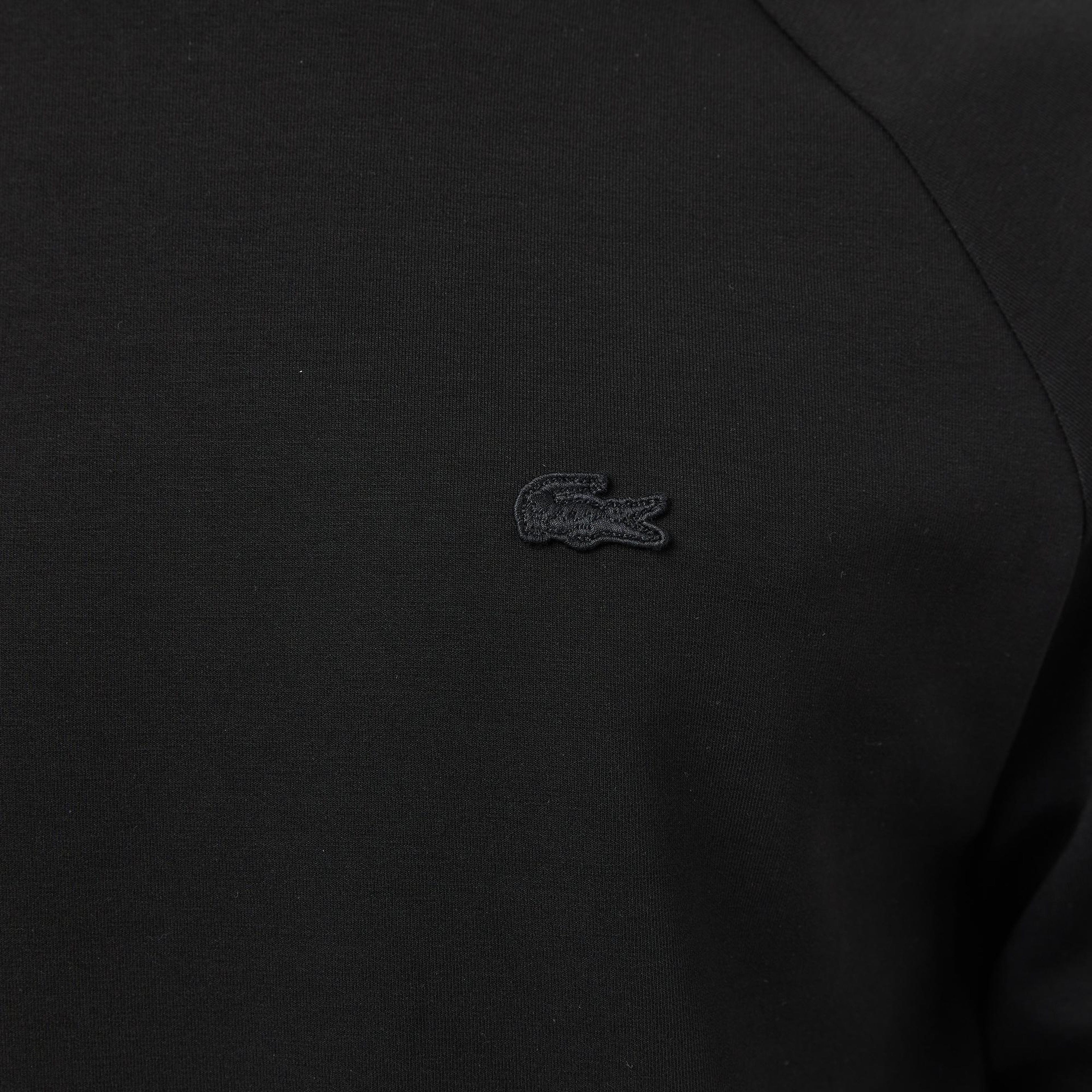 Lacoste Erkek Classic Fit Bisiklet Yaka Siyah Sweatshirt